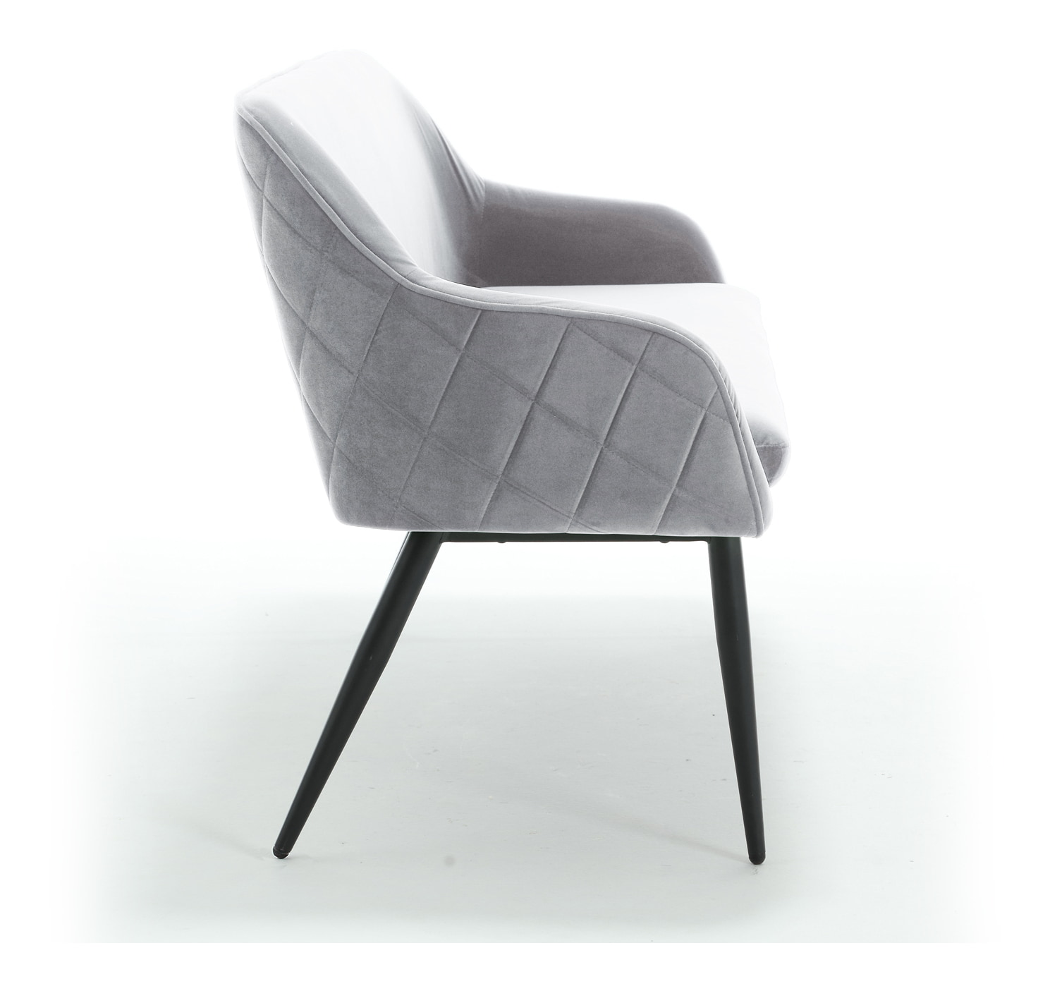 Artistiq Eetkamerbank 'Tynise' Velvet, kleur Grijs