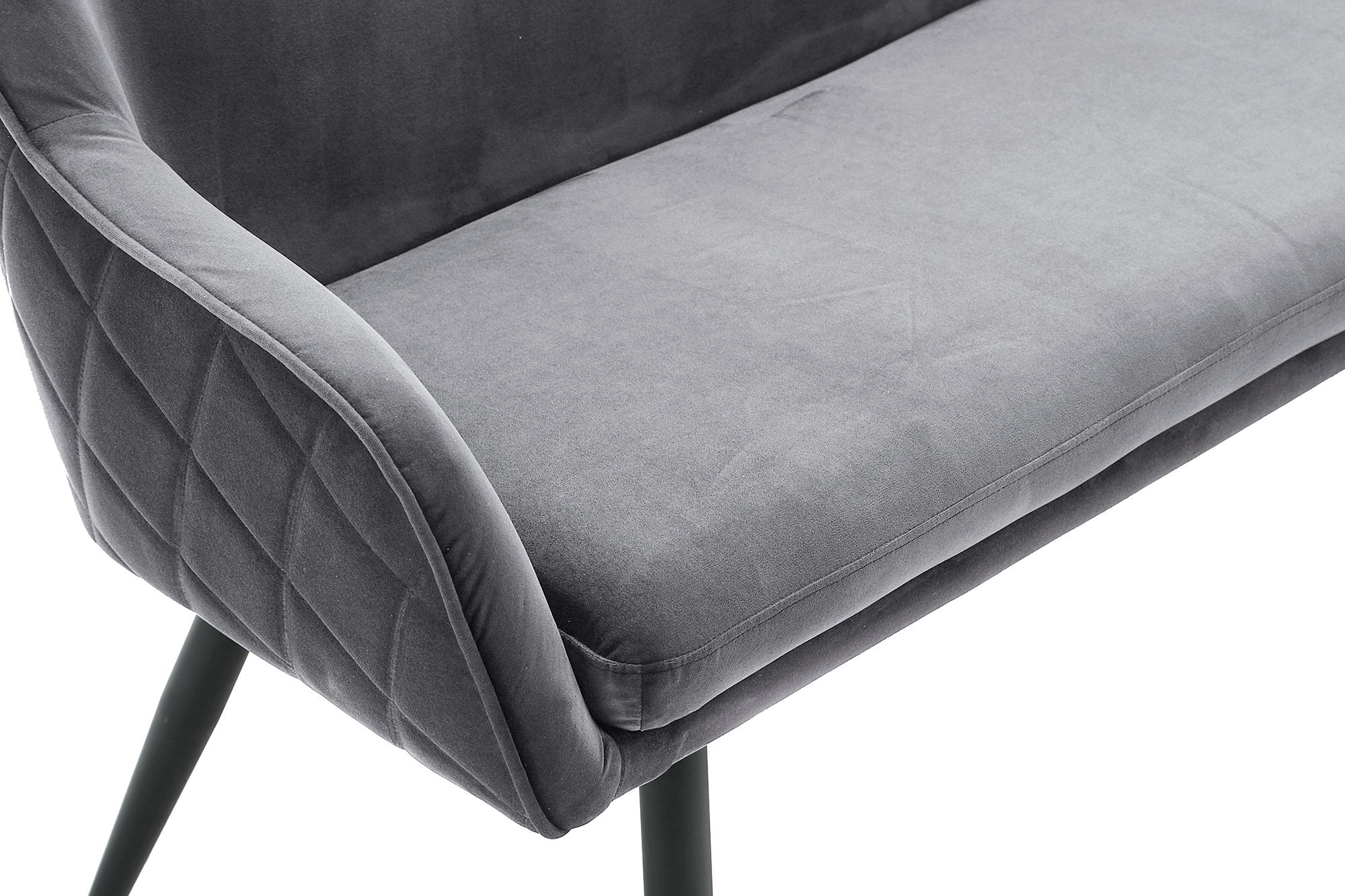 Artistiq Eetkamerbank 'Tynise' Velvet, kleur Grijs