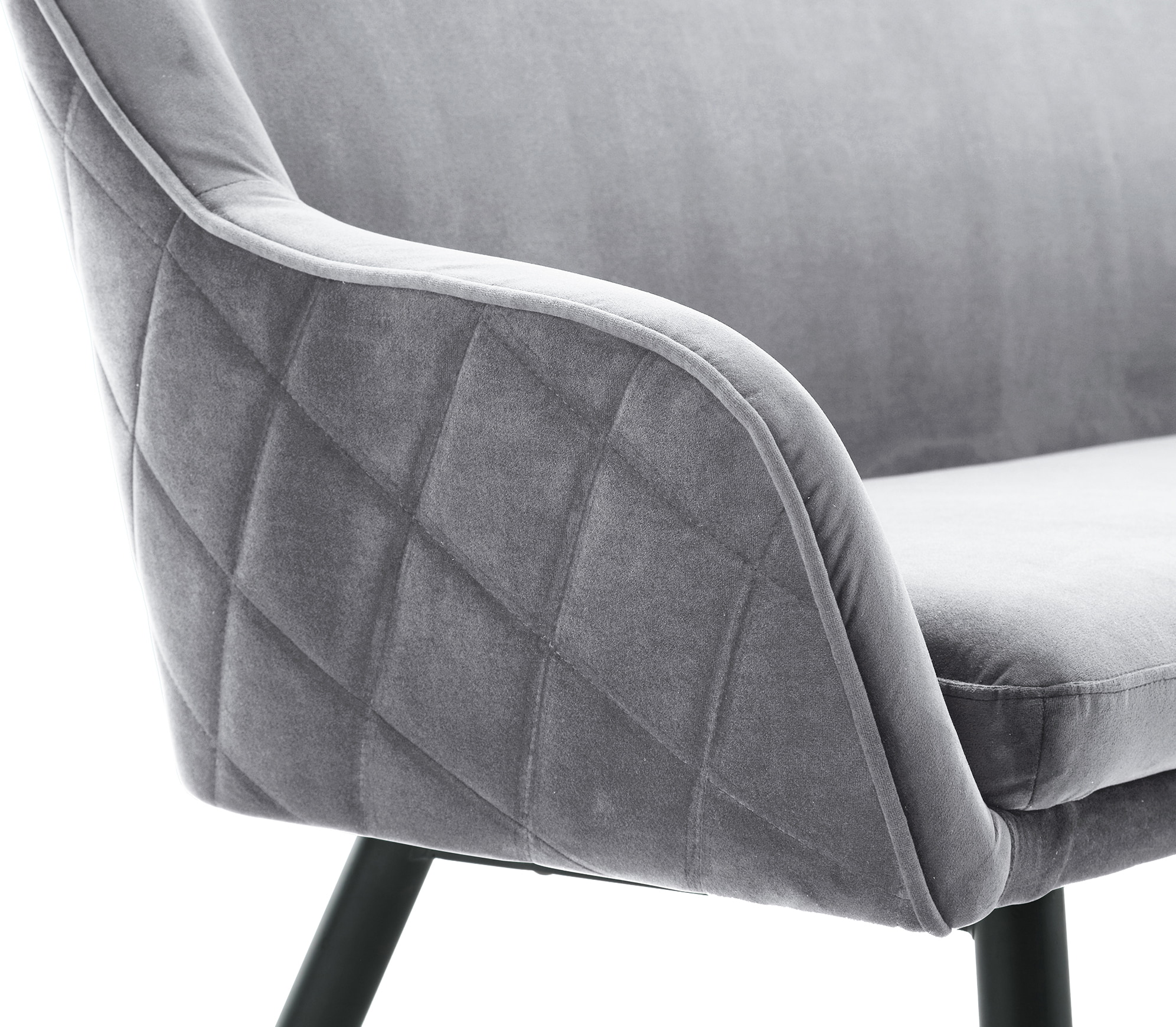 Artistiq Eetkamerbank 'Tynise' Velvet, kleur Grijs