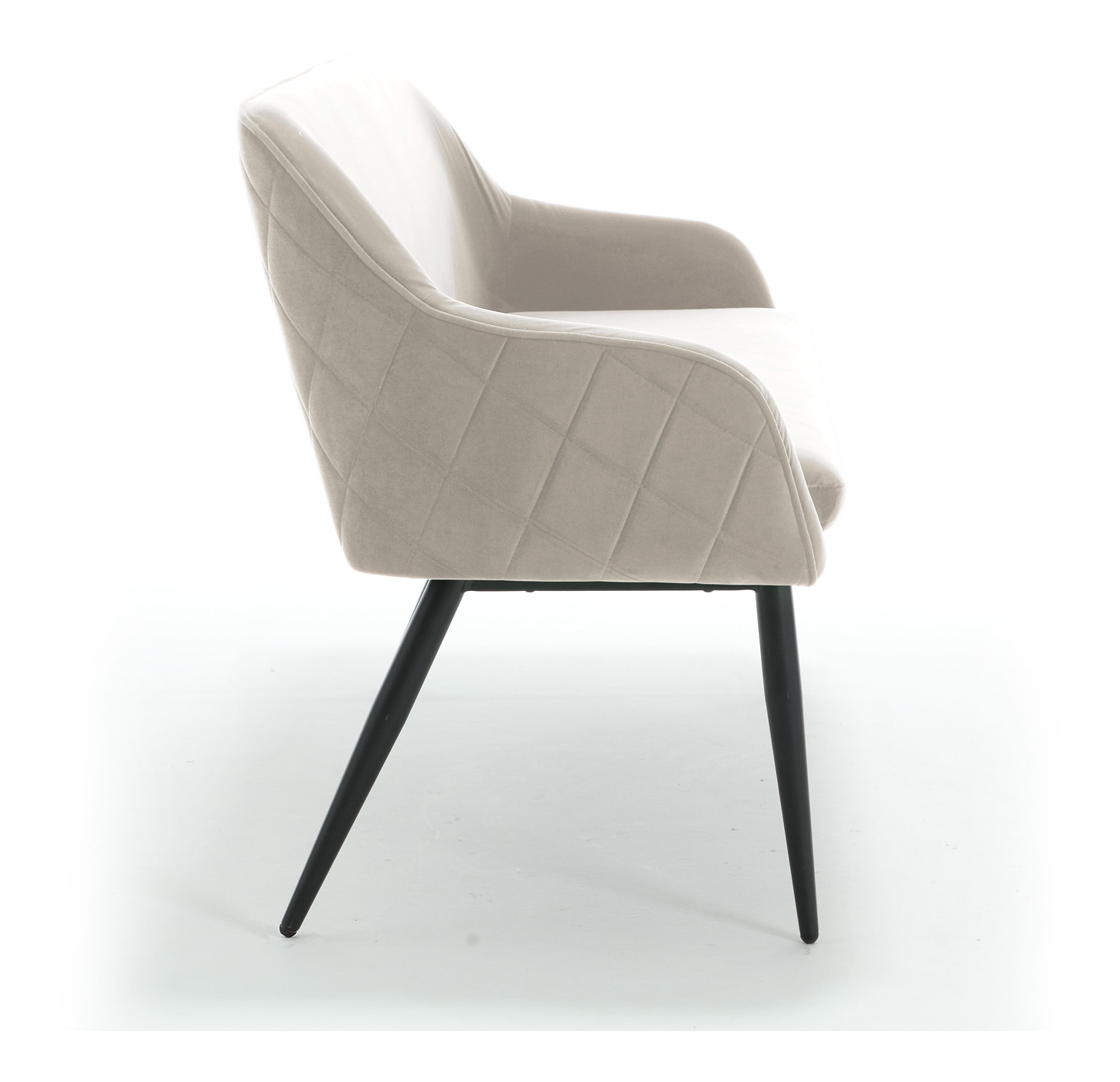 Artistiq Eetkamerbank 'Tynise' Velvet, kleur Crème