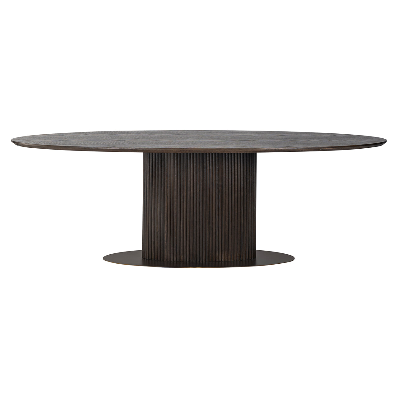 Richmond Ovale Eettafel 'Luxor' Eikenhout, 235 x 110cm, kleur donkerbruin