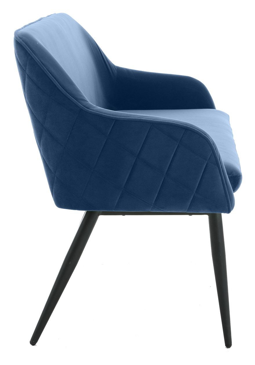 Artistiq Eetkamerbank 'Tynise' Velvet, kleur Blauw