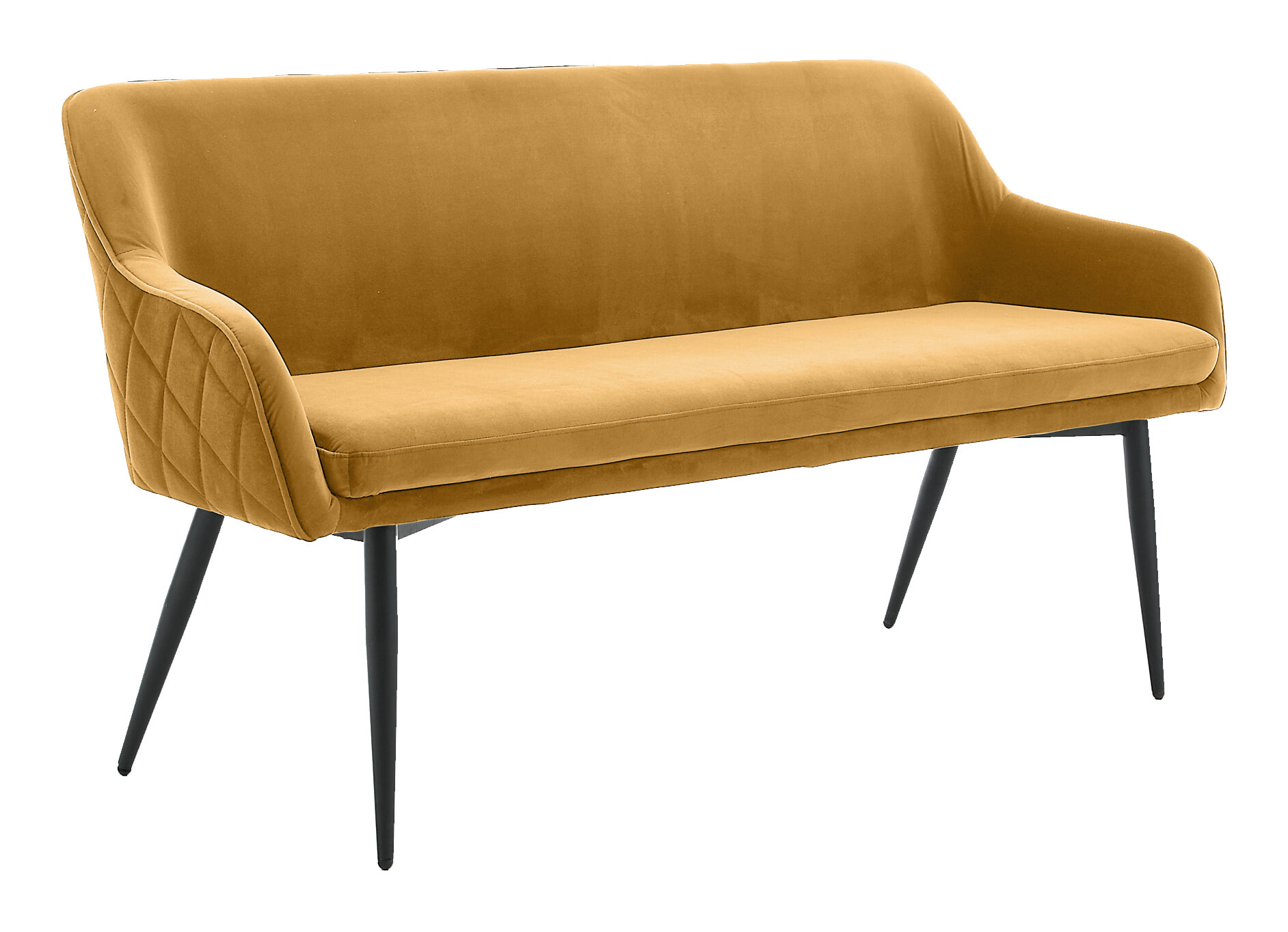 Artistiq Eetkamerbank Tynise Velvet - Mosterdgeel