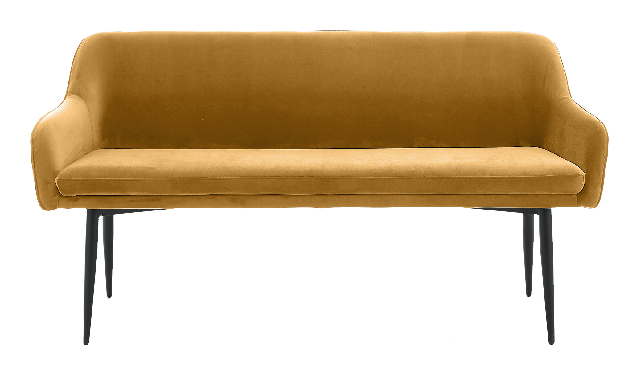 Artistiq Eetkamerbank 'Tynise' Velvet, kleur Mosterdgeel