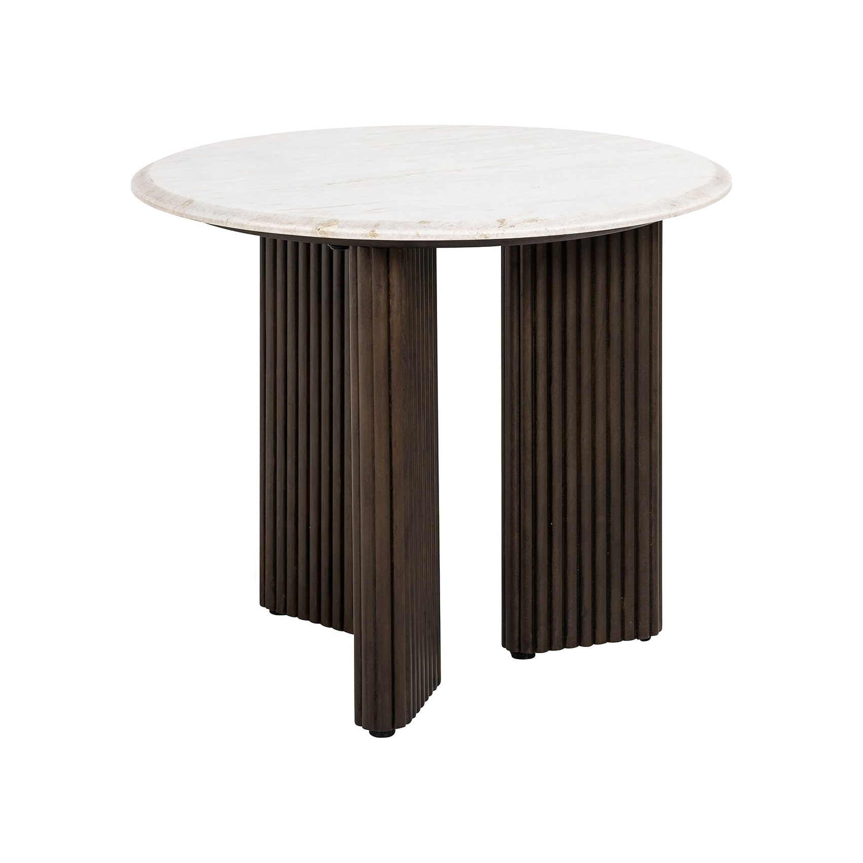 Richmond Bijzettafel 'Mayfield' Mangohout en marmer, 55cm