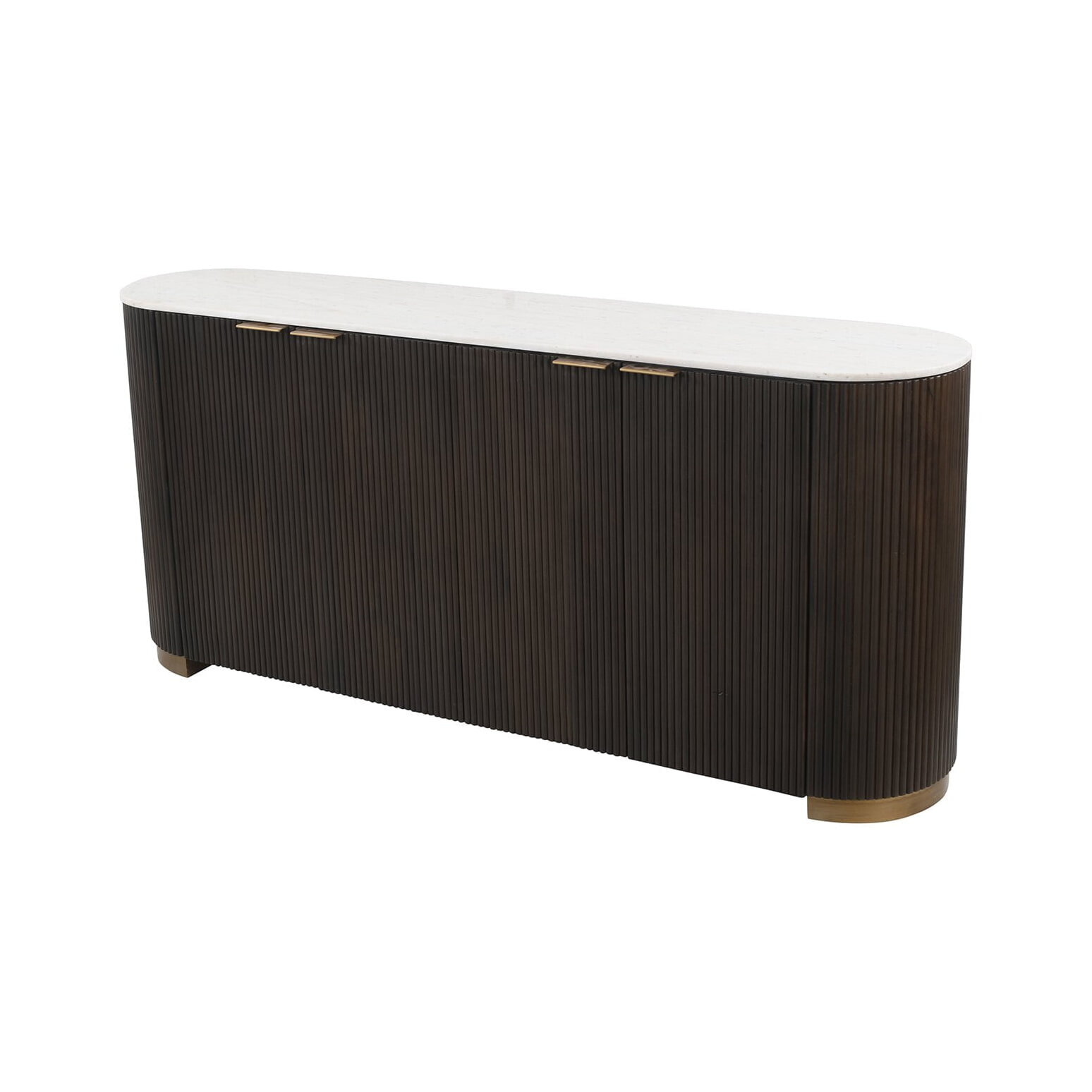 Richmond Dressoir Mayfield Mangohout en marmer, 180cm - Bruin