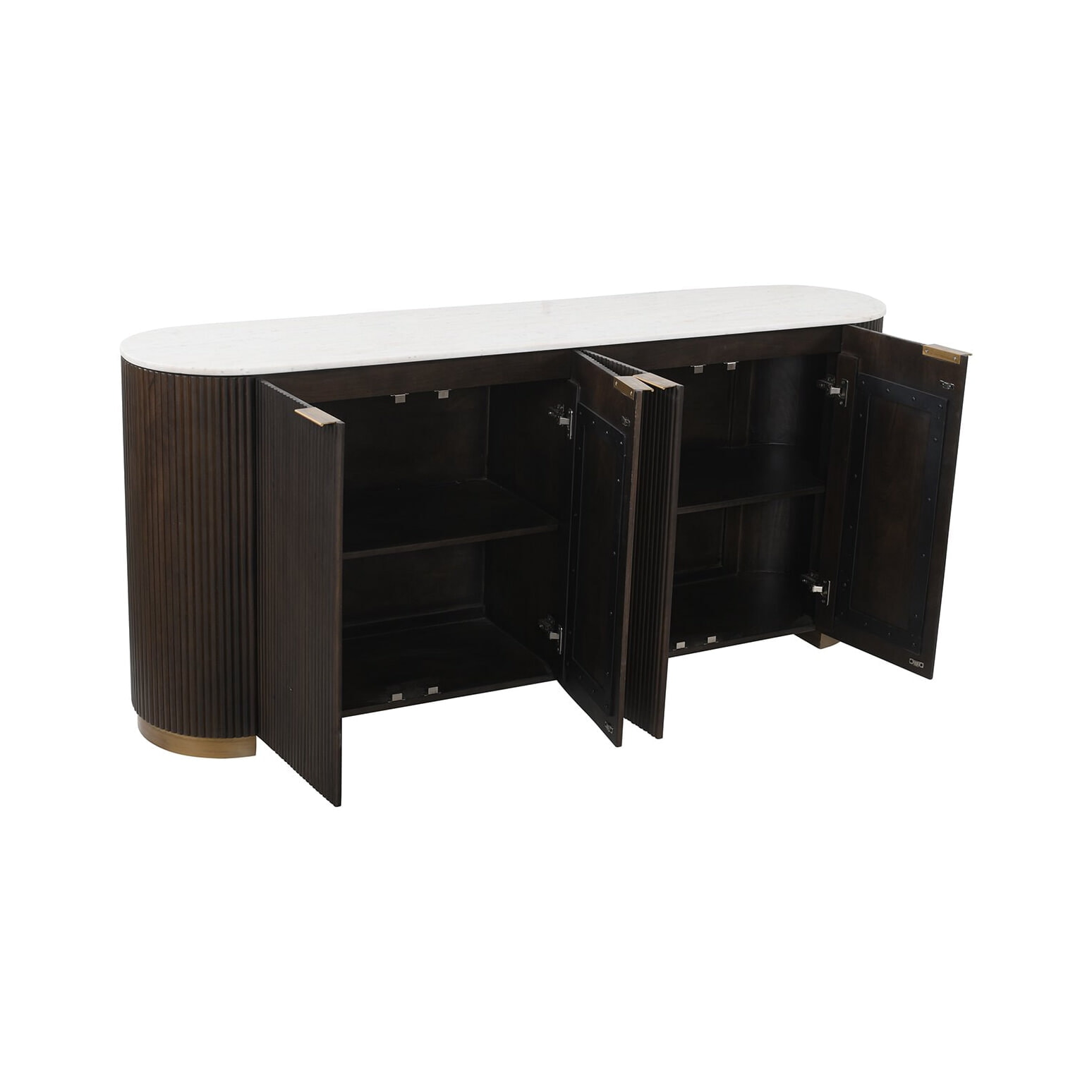 Richmond Dressoir 'Mayfield' Mangohout en marmer, 180cm