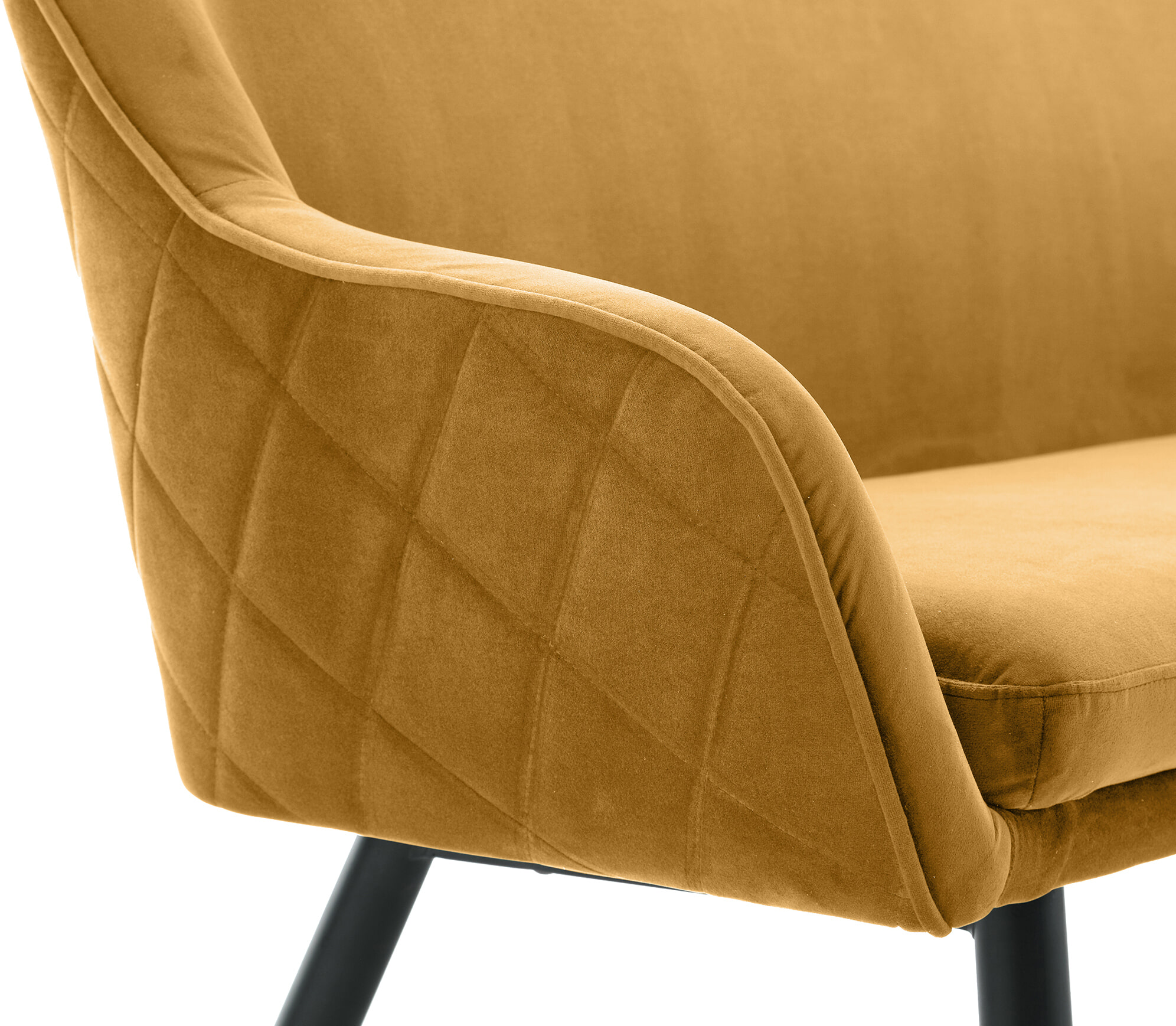 Artistiq Eetkamerbank 'Tynise' Velvet, kleur Mosterdgeel