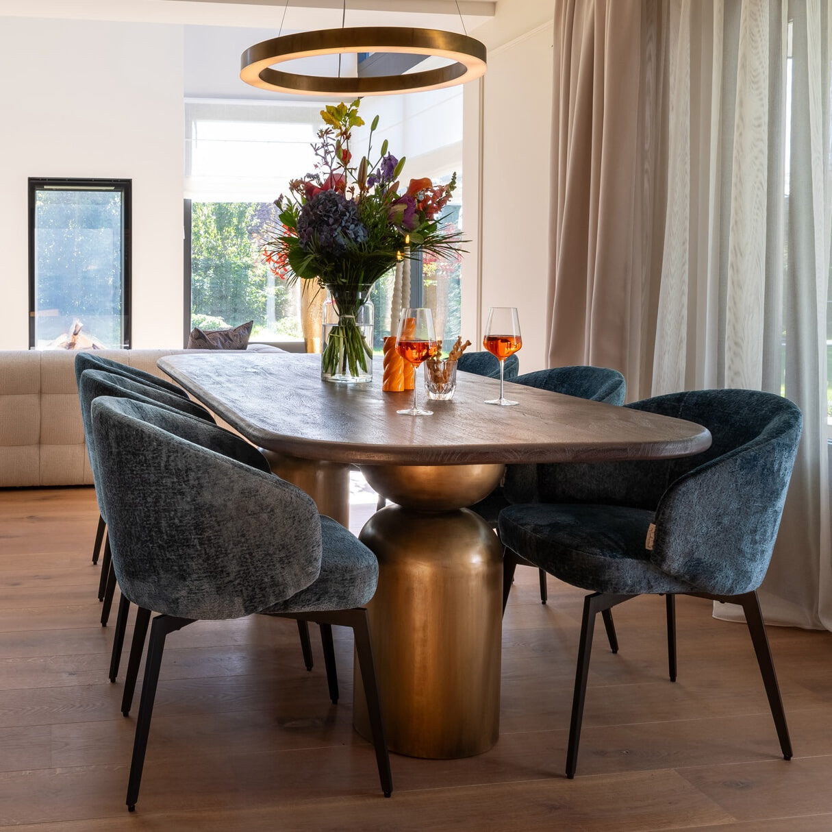 Richmond Eettafel Cavo Acaciahout, 230 x 100cm - Bruin - Ovaal