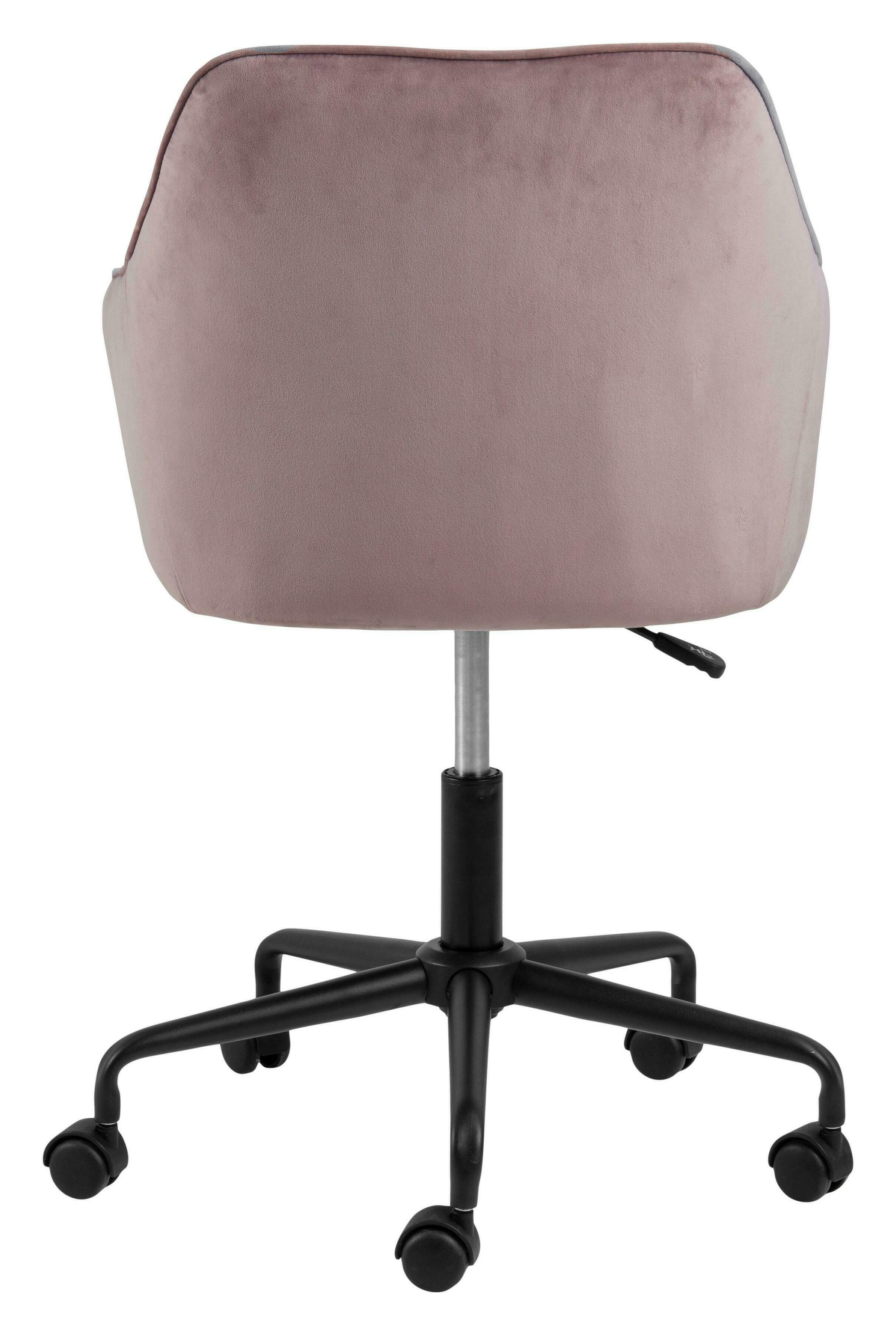 Bendt Bureaustoel 'Loren' Velvet, kleur Dusty Rose