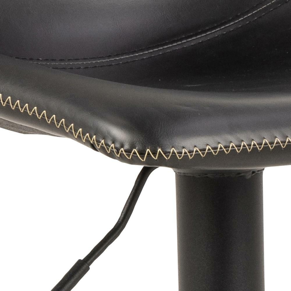 Bendt Draaibare Barkruk 'Xanthe' PU, kleur Zwart (zithoogte 61-83cm)