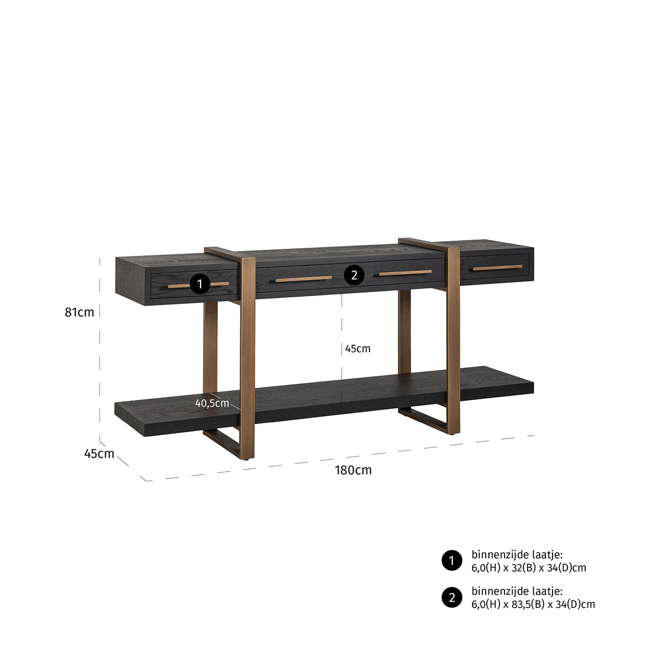 Richmond Dressoir 'Cambon' Eiken, 180cm