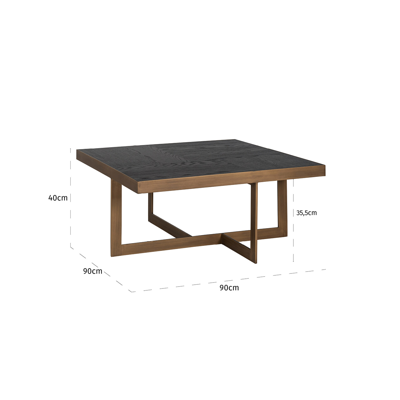 Richmond Salontafel 'Cambon' Eiken, 90 x 90cm