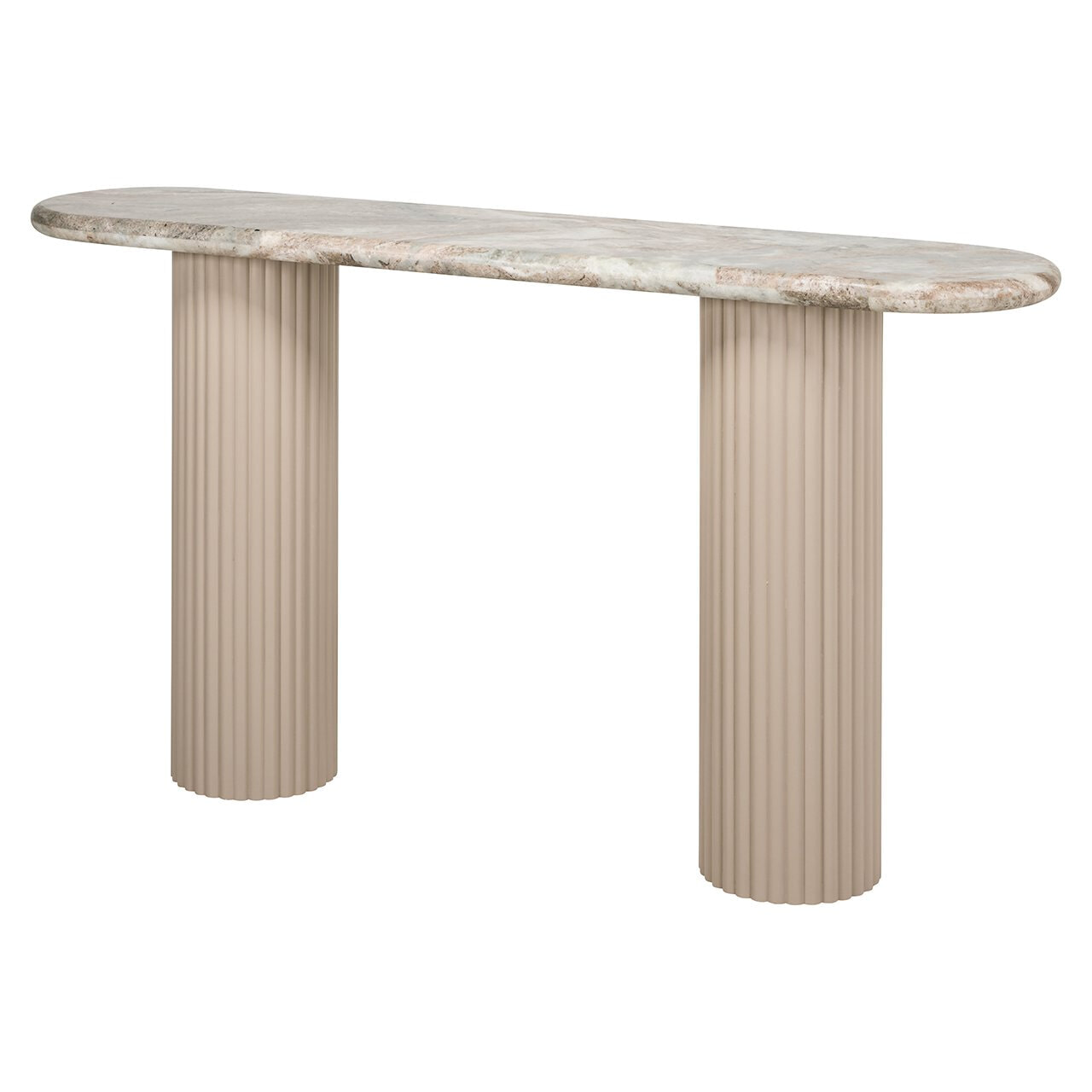 Richmond Ovale Sidetable Coronel Marmer, 160cm - Beige