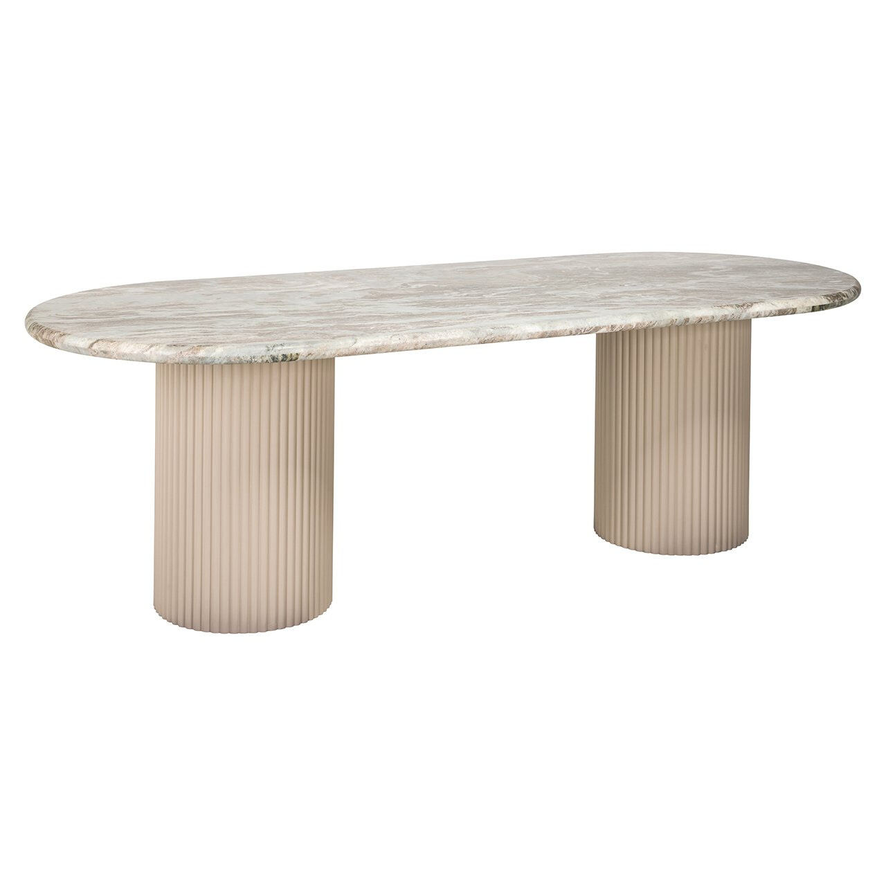 Richmond Ovale Eettafel Coronel Marmer, 240 x 100cm - Beige