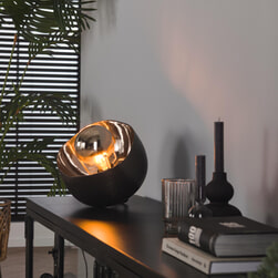 LifestyleFurn Tafellamp 'Gianfranco' kleur Zwart Nikkel