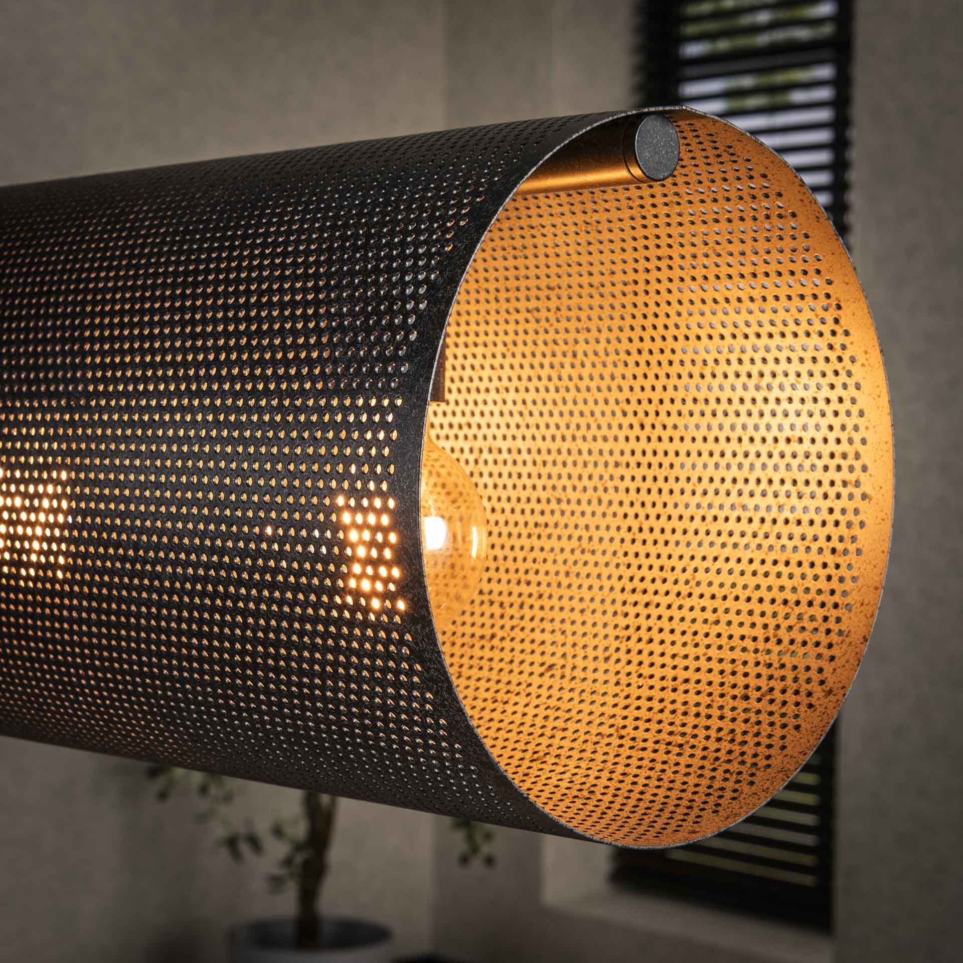 LifestyleFurn Hanglamp 'Terrie' 7-lamps, kleur Artic Zwart