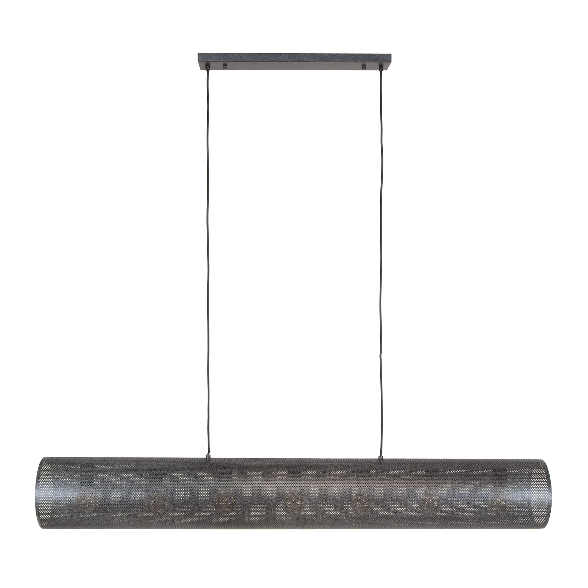 LifestyleFurn Hanglamp 'Terrie' 7-lamps, kleur Artic Zwart