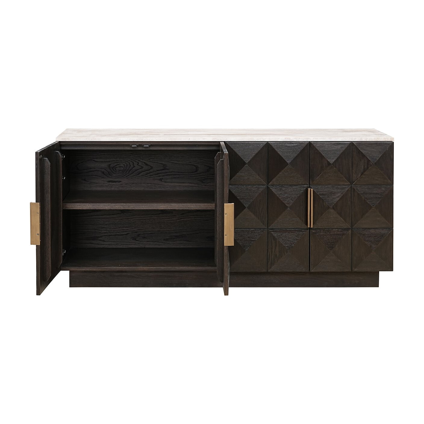 Richmond Dressoir 'Claremont' Eiken en travertin, 170cm