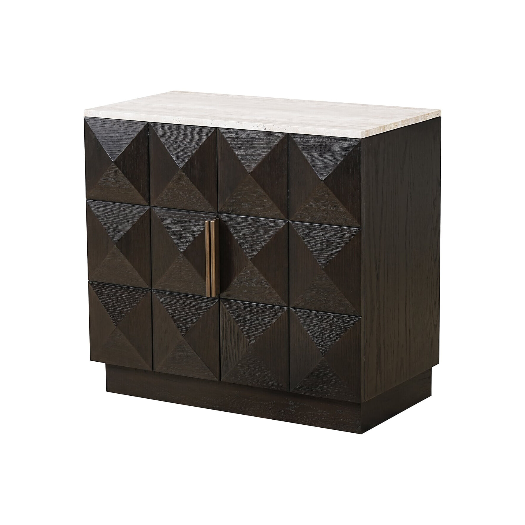 Richmond Dressoir Claremont Eiken en travertin, 85cm - Bruin
