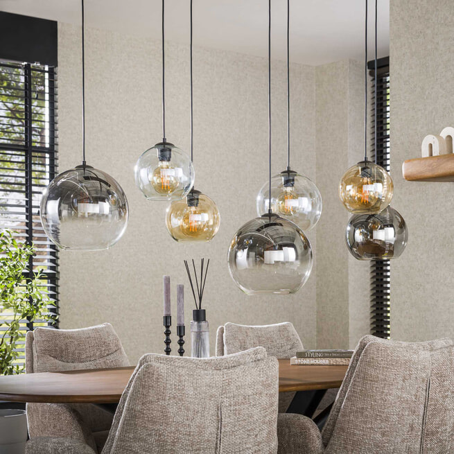 Moderne hanglamp met rookglas - Fajen Moderne hanglamp met rookglas - Fajen
