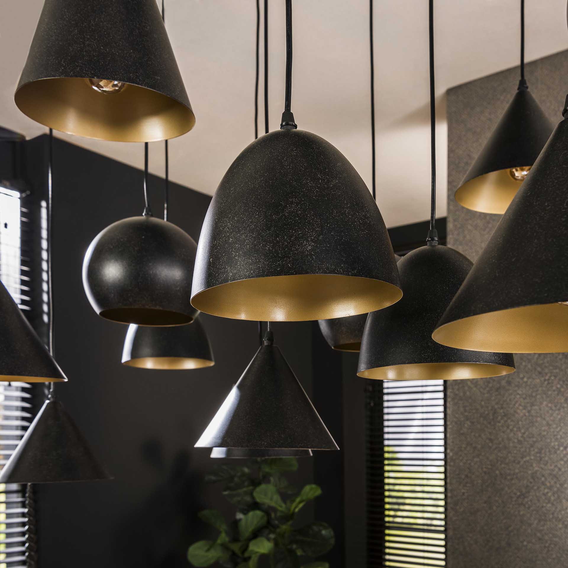 LifestyleFurn Hanglamp 'Shandell' Artic black, 18-lamps
