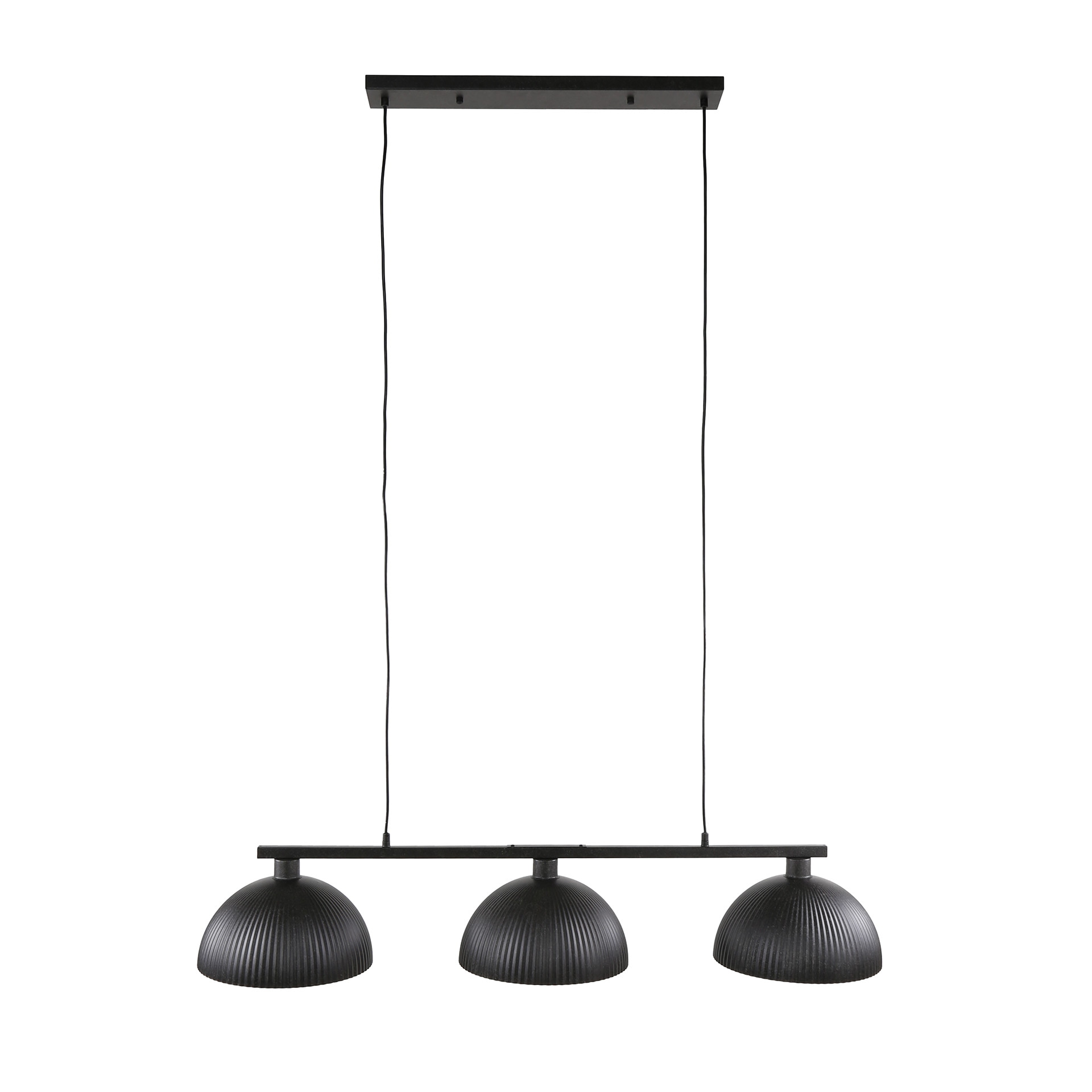 LifestyleFurn Hanglamp 'Zarinah' Artic black, 3-lamps