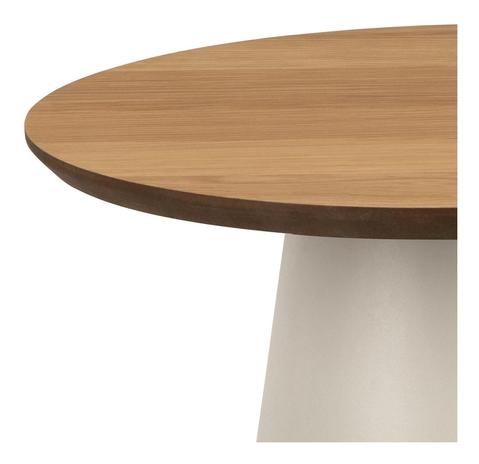 Bendt Ronde Bijzettafel 'Anemone' Eiken, 45cm, kleur Grijs