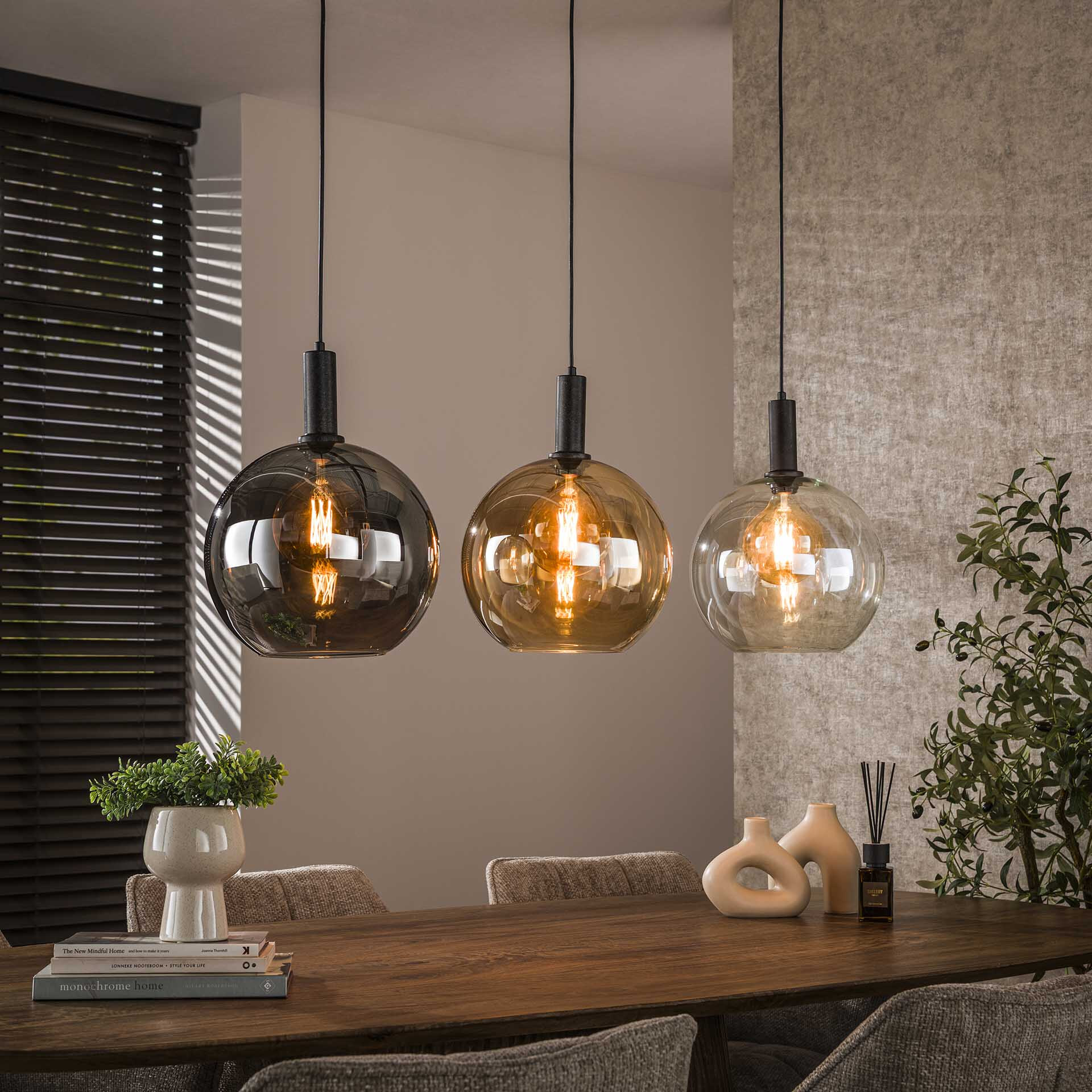 LifestyleFurn Hanglamp 'Janetta' Glas