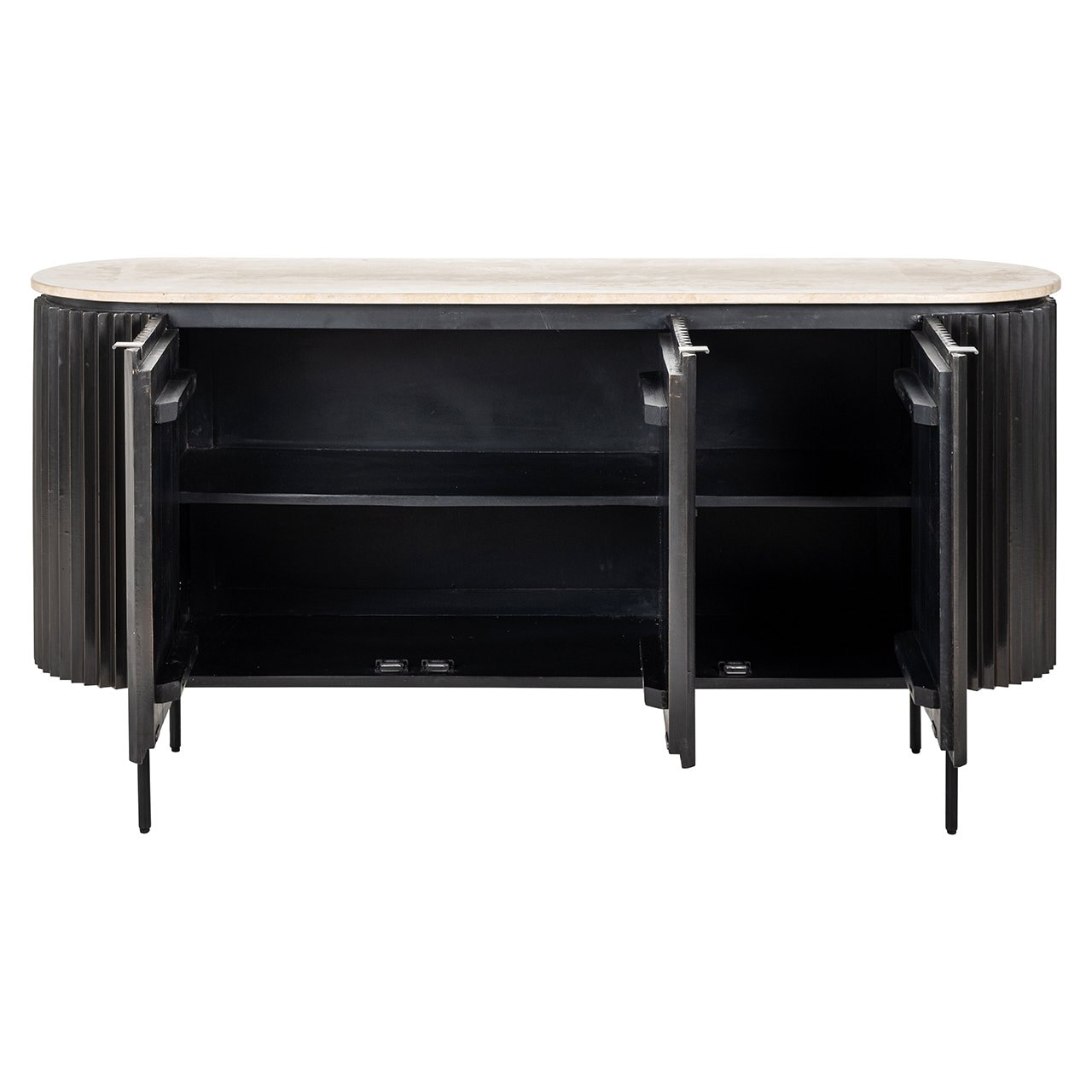 Richmond Dressoir 'Hampton' Travertin 160cm, kleur Dark Brown