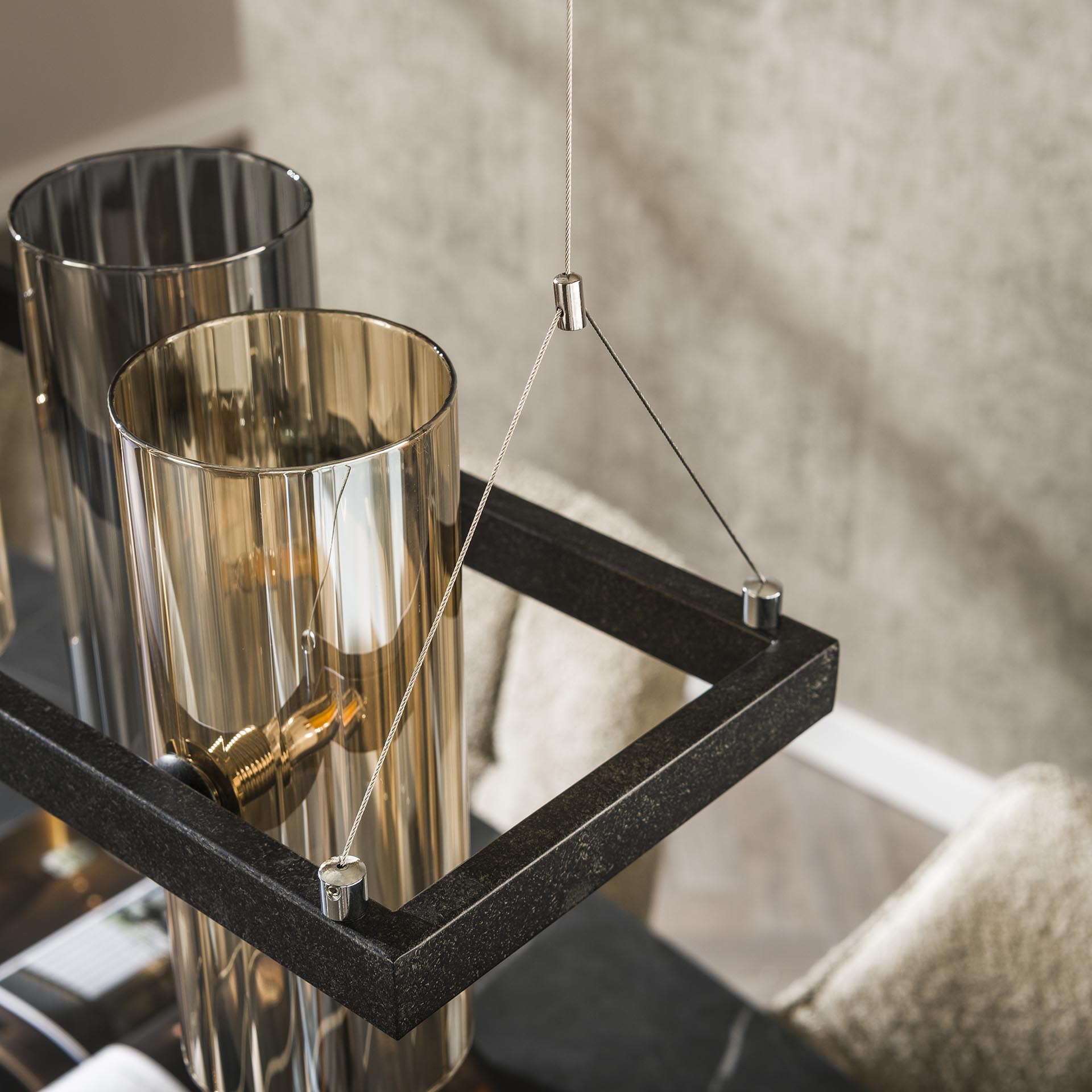 LifestyleFurn Hanglamp 'Tee' 10-lamps, Mixed glas