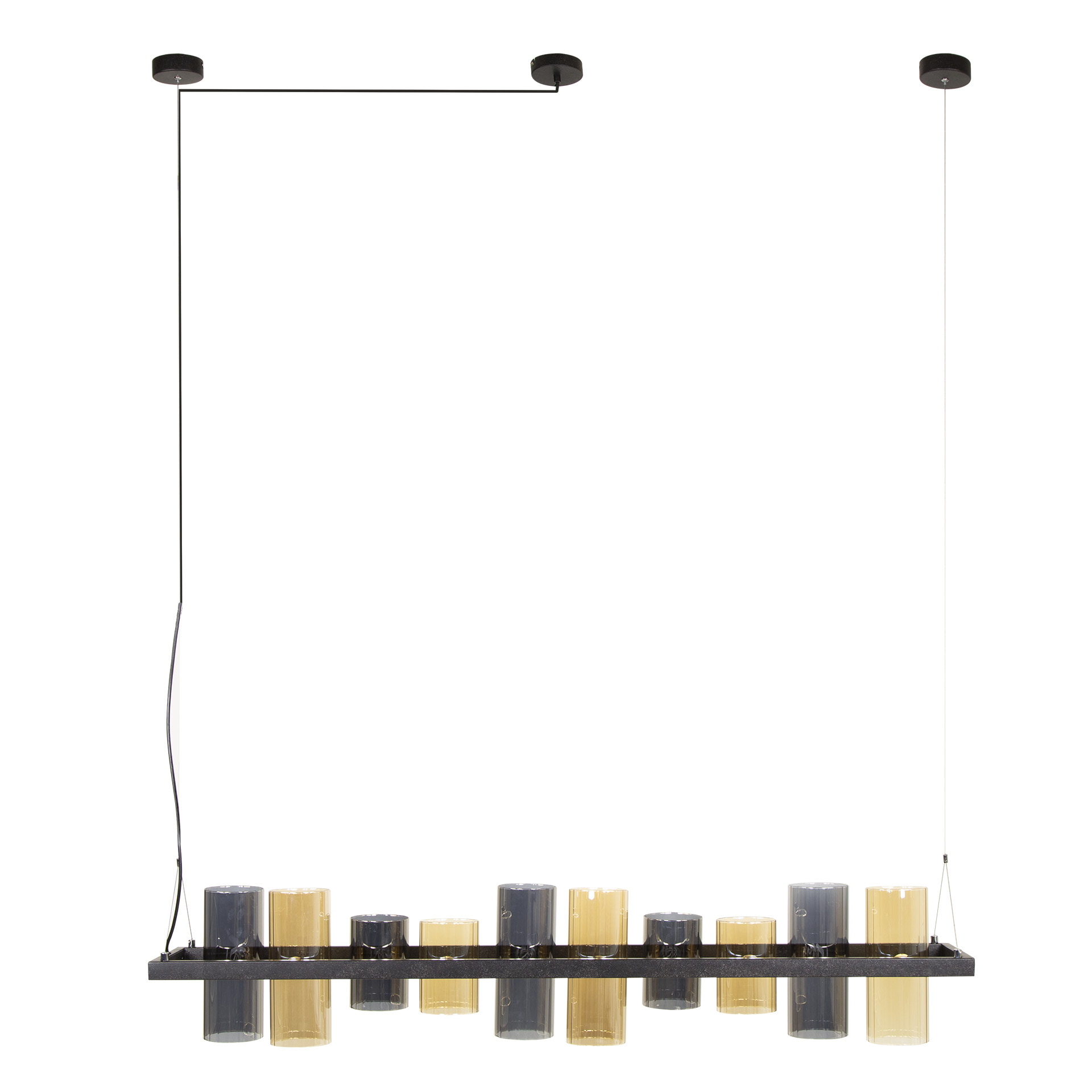 LifestyleFurn Hanglamp 'Tee' 10-lamps, Mixed glas