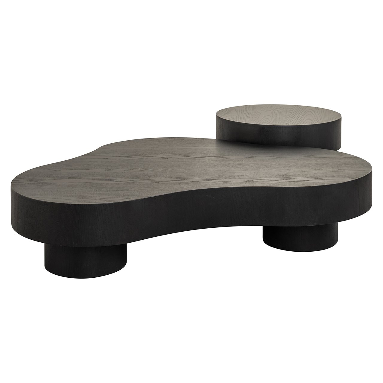 Richmond Organische Salontafel 'Bogor' Set van 2 stuks, kleur Donkerbruin