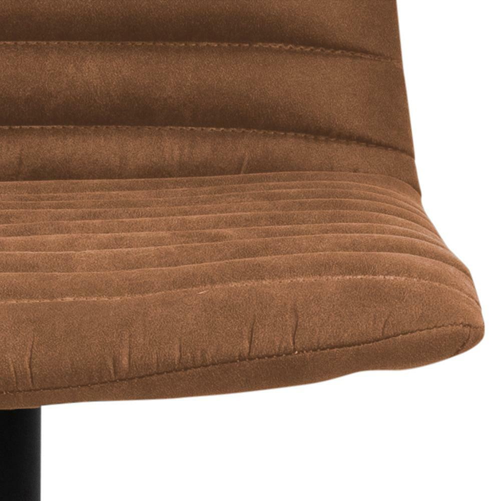 Bendt Draaibare Barkruk 'Yordy' PU, kleur Cognac (zithoogte 60.5-82cm)