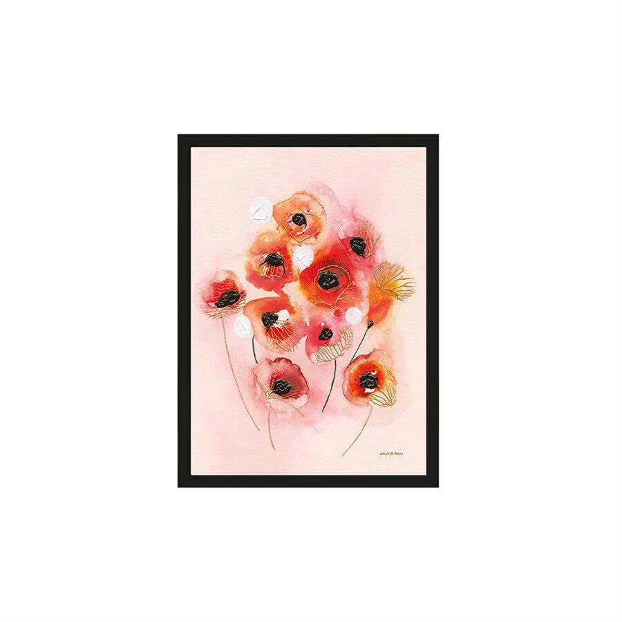 Urban Cotton Artprint 'Red Flower Bouquet' 50 x 70cm