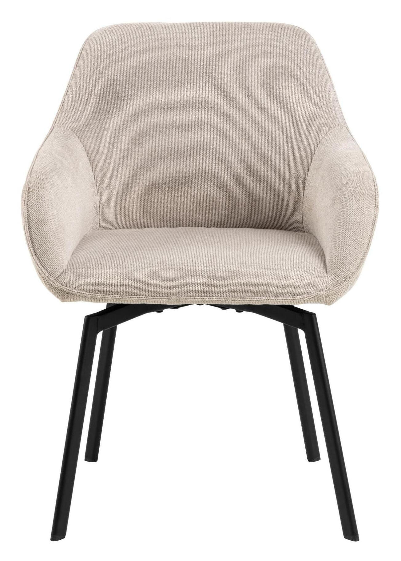 Bendt Draaibare Eetkamerstoel 'Aisling' Chenille, kleur Beige