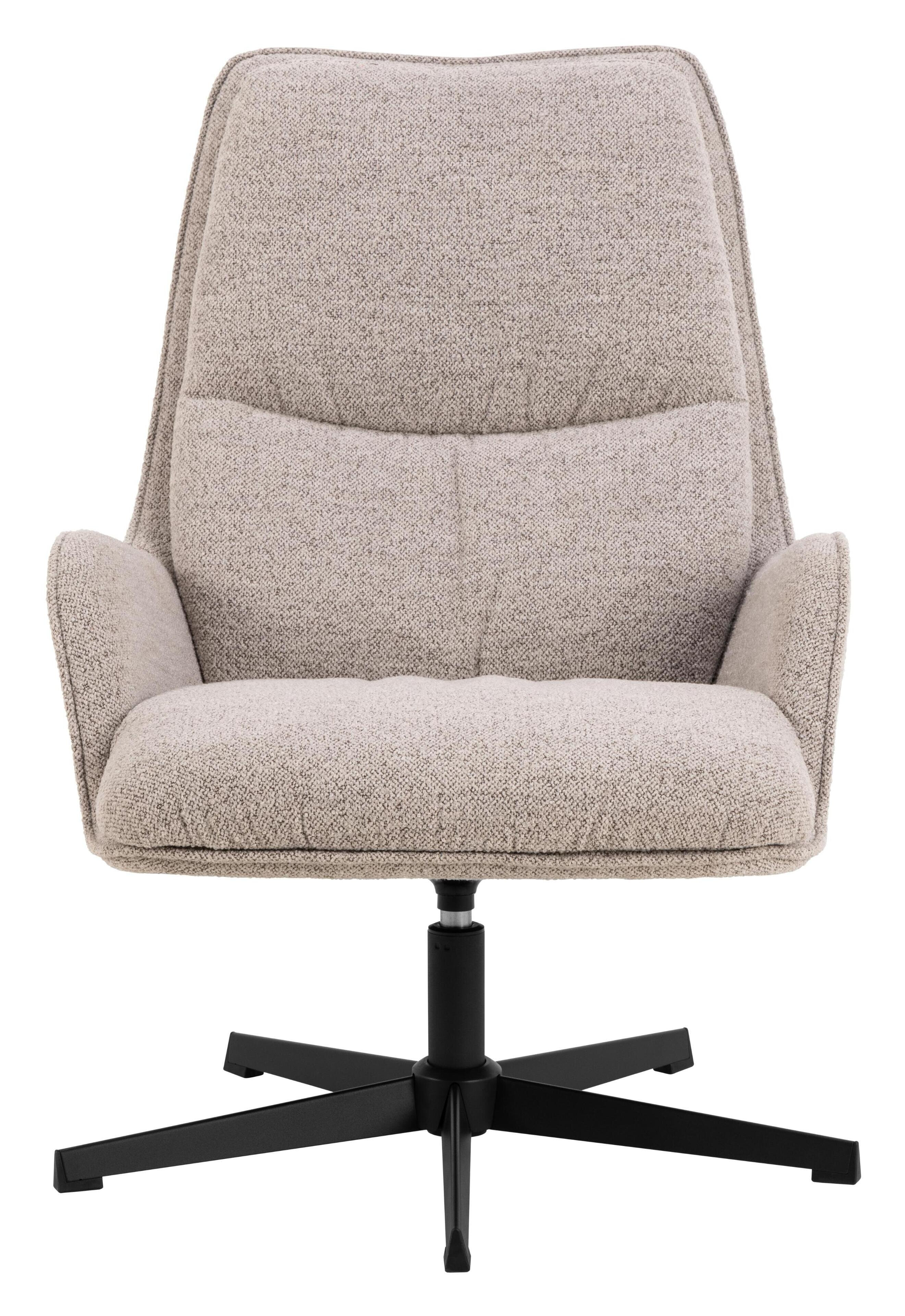 Bendt Draaifauteuil 'Damiano' Bouclé, kleur Beige