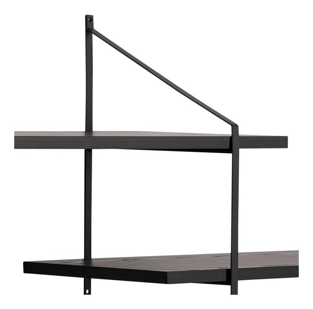 Bendt Wandrek 'Mie' metaal / hout 191 x 79cm, kleur zwart