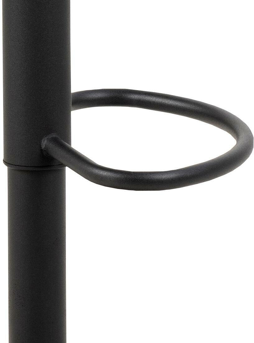 Bendt Barkruk 'Algot' PU, kleur Antraciet (zithoogte 60-80cm)