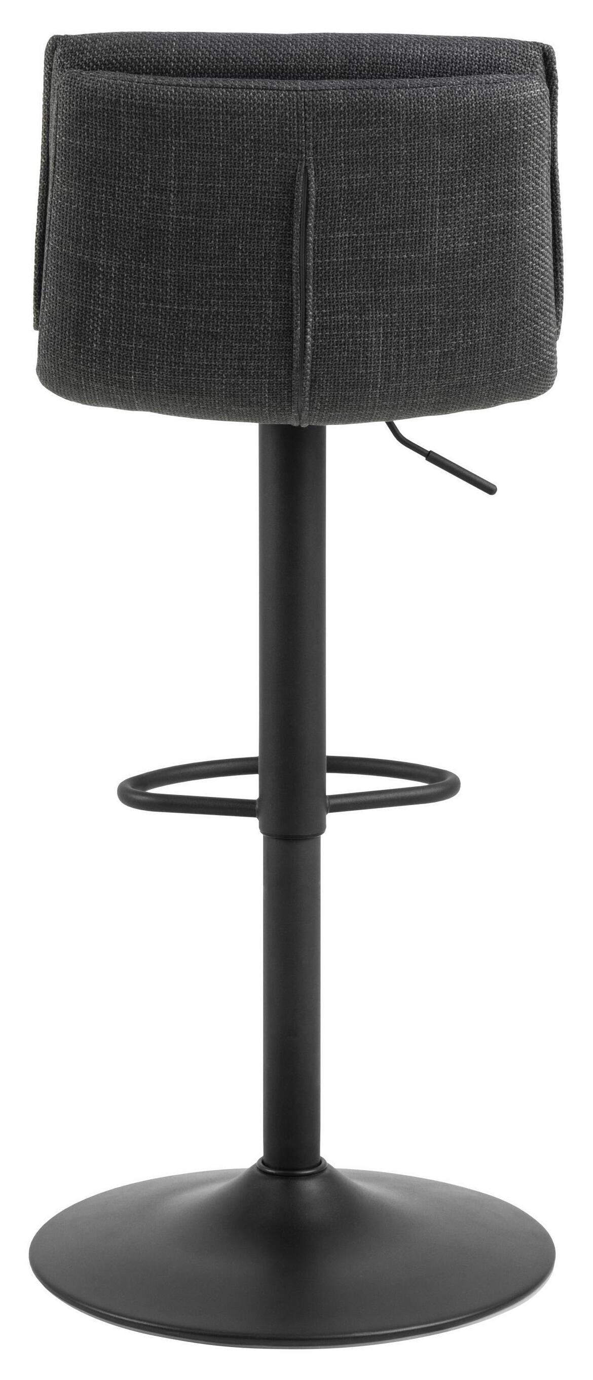 Bendt Draaibare Barkruk 'Ulysses' kleur Donkergrijs (zithoogte 68-89cm)