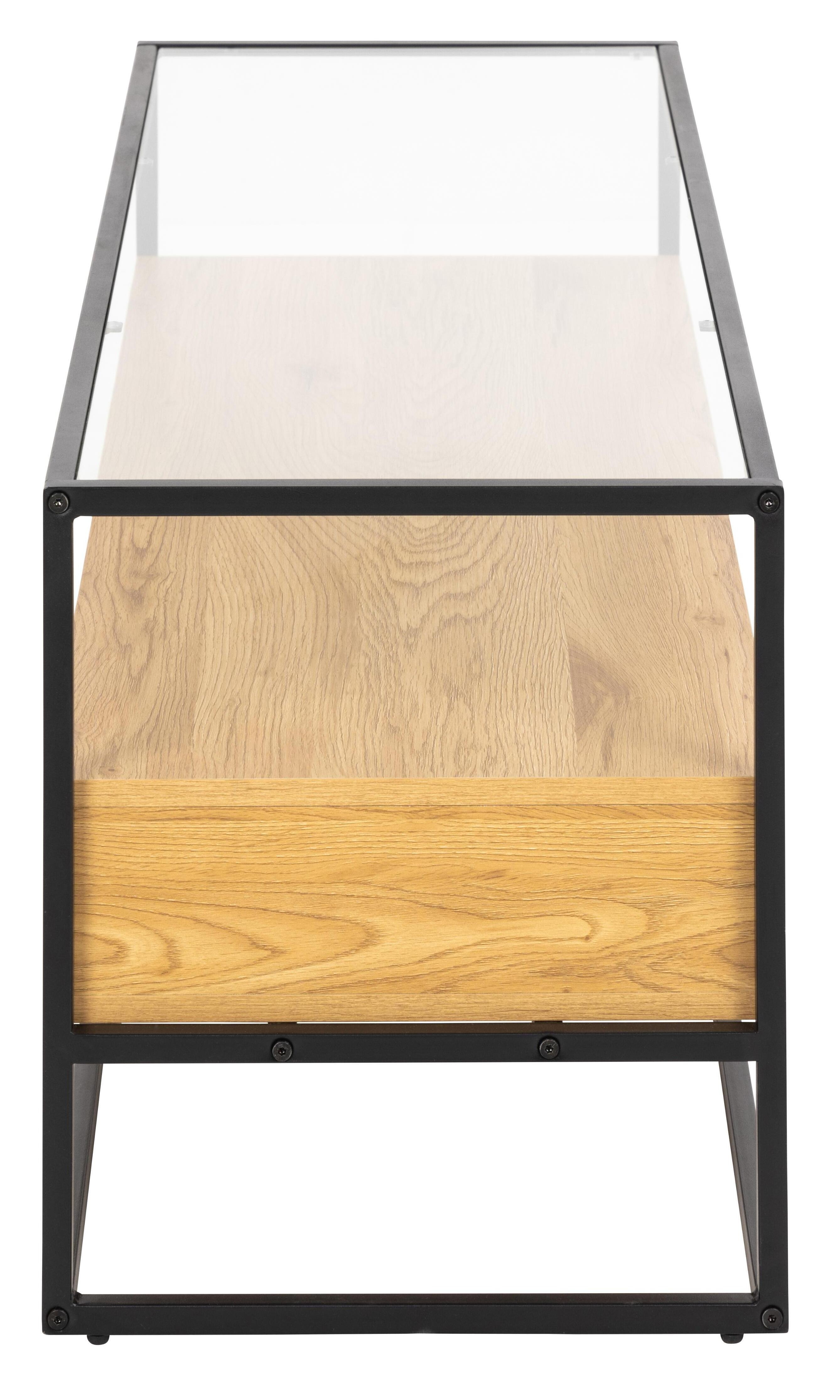 Bendt TV-meubel 'Maikel' Eiken en glas, 120cm