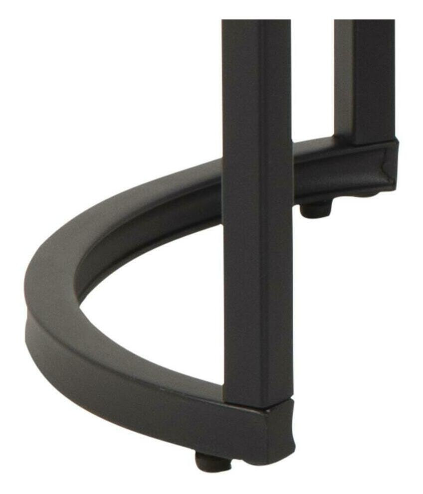Bendt Salontafel 'Flemming' Set van 2 stuks, Marmerlook en glas, kleur zwart
