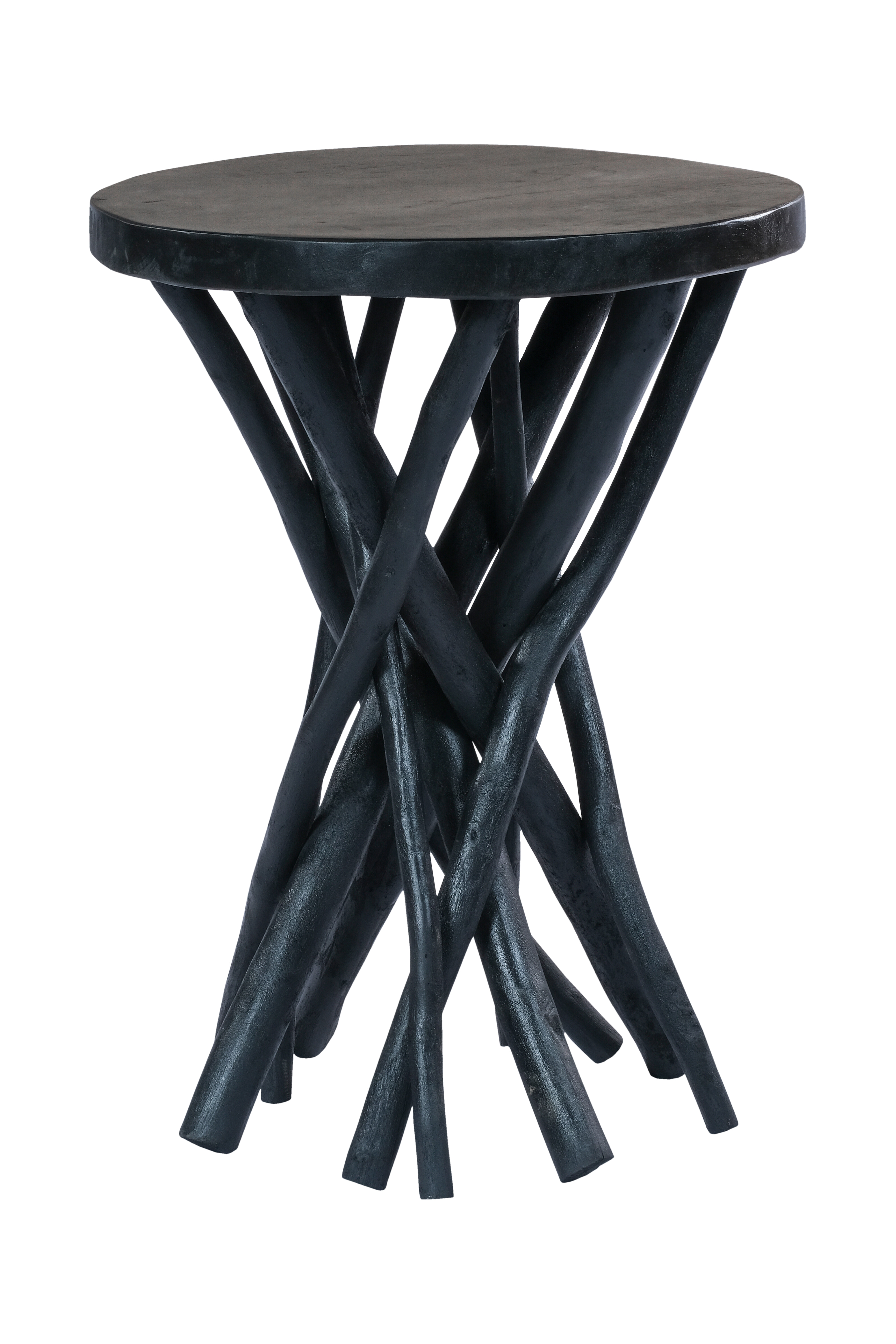 Kayoom Bijzettafel 'Radix' Teakhout, 40cm, kleur zwart Kayoom Bijzettafel 'Radix' Teakhout, 40cm, kleur zwart