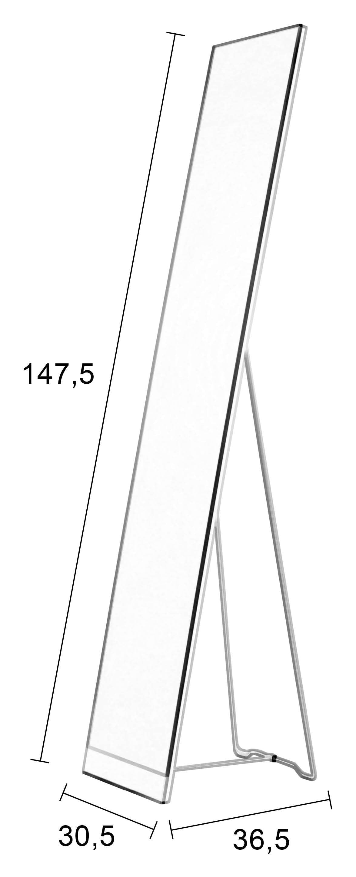 ZILT Staande Spiegel 'Xander' 147.5 x 30.5cm, kleur Wit