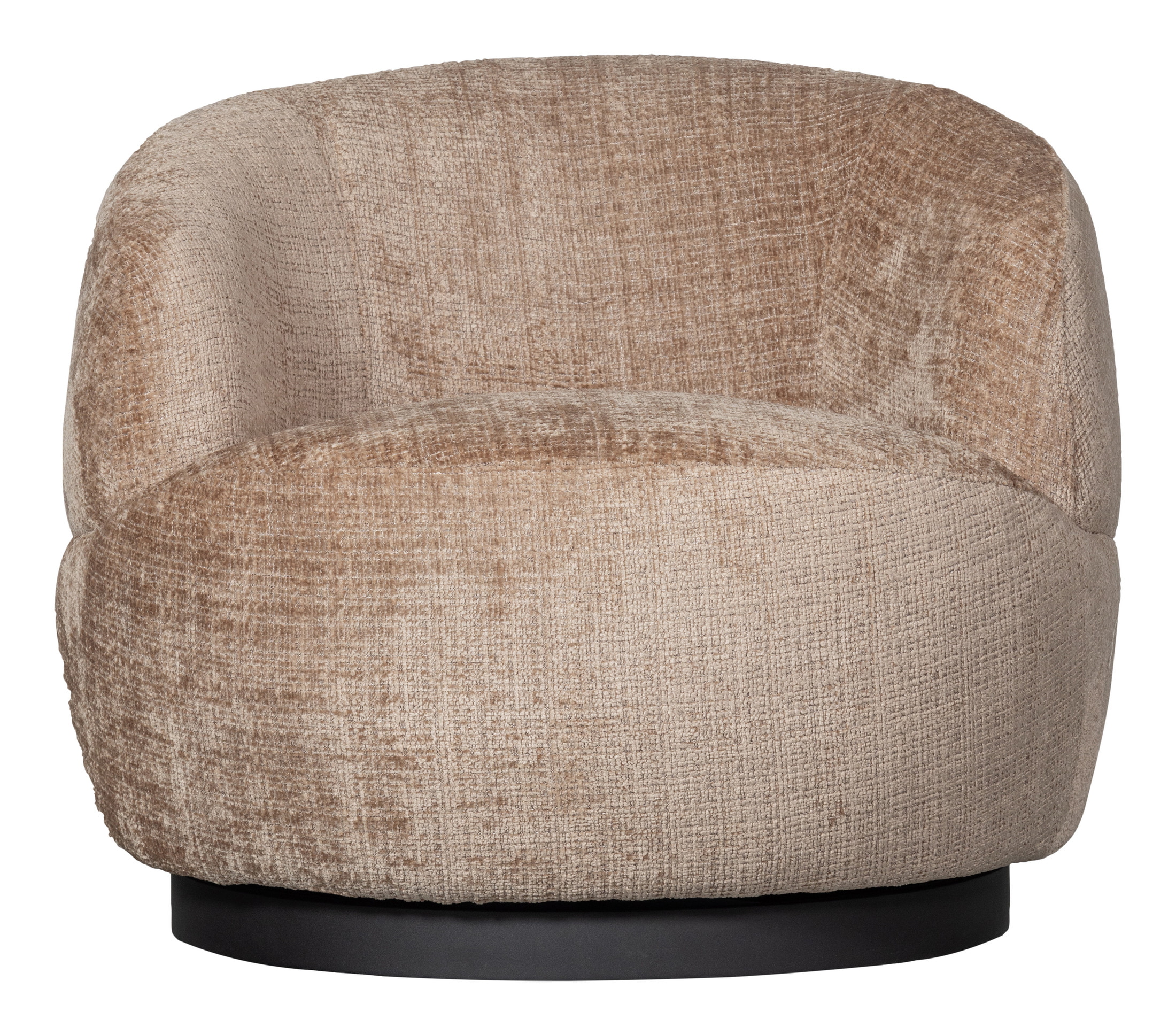 WOOOD Draaifauteuil 'Woolly' Chenille, kleur Zand