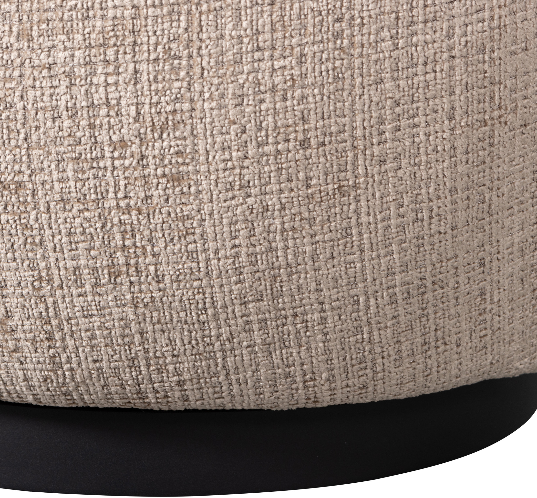 WOOOD Draaifauteuil 'Woolly' Chenille, kleur Zand