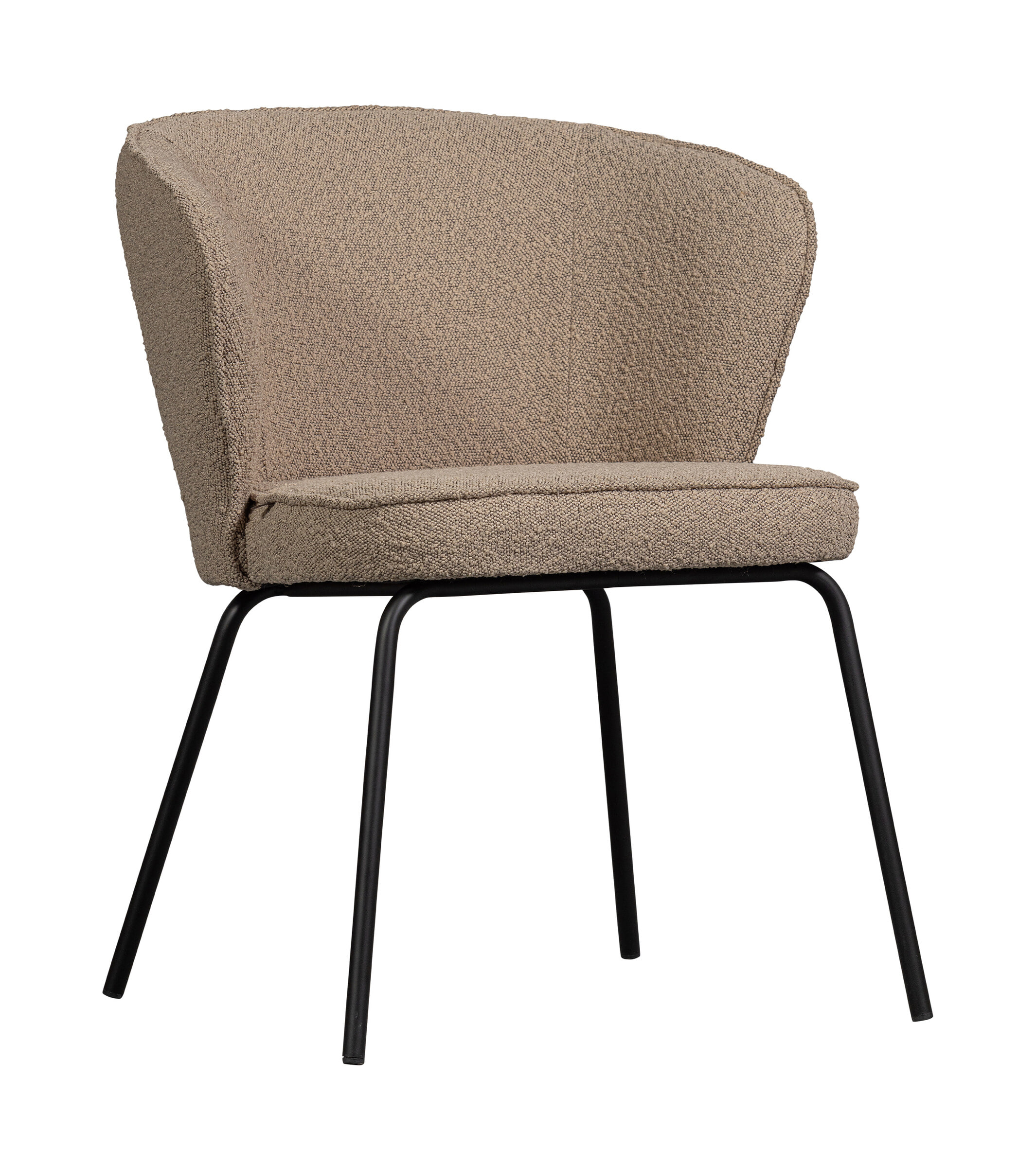 WOOOD Eetkamerstoel 'Admit' Bouclé, kleur Beige