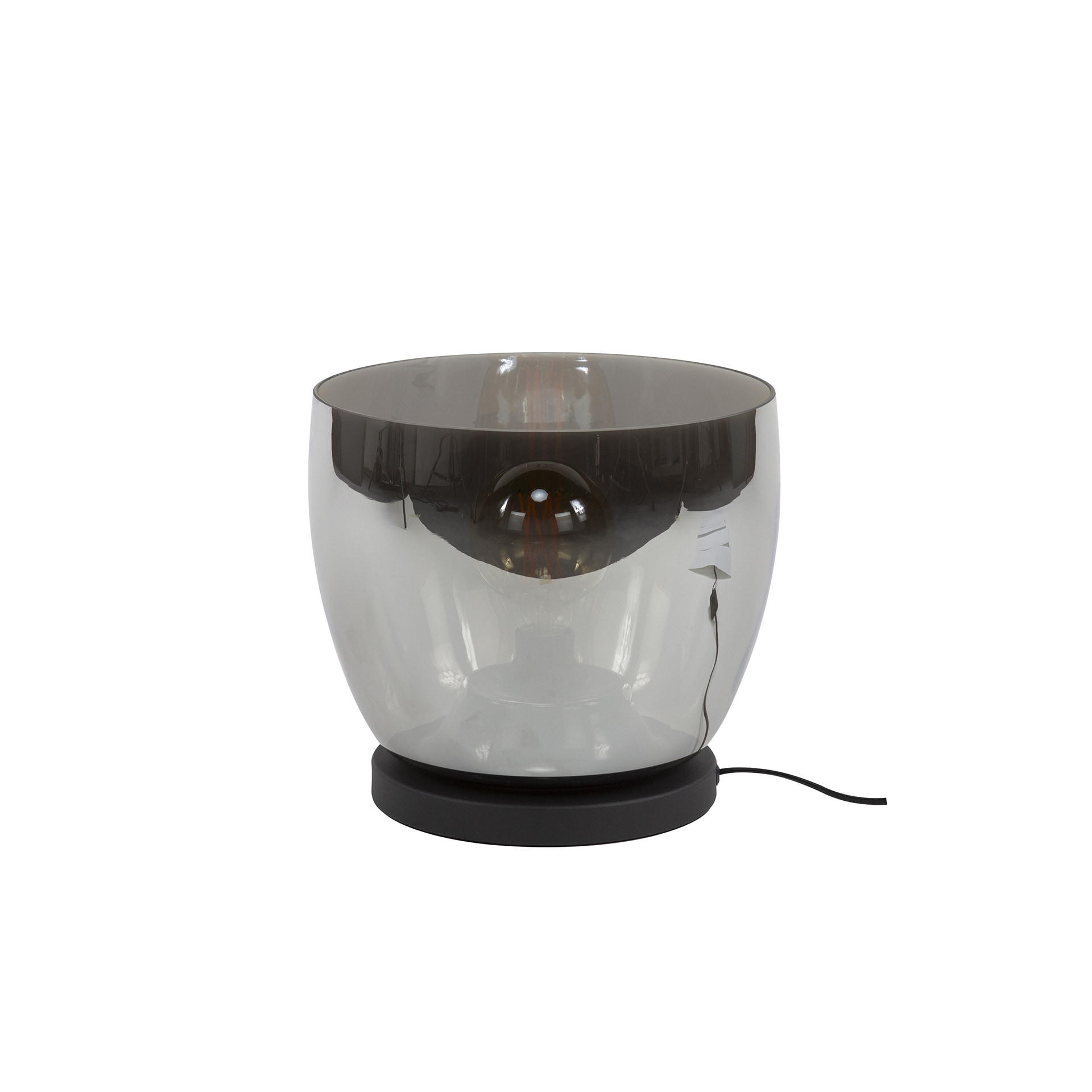 LifestyleFurn Vloerlamp/Tafellamp 'Mikado' Smoke glas, 27cm hoog