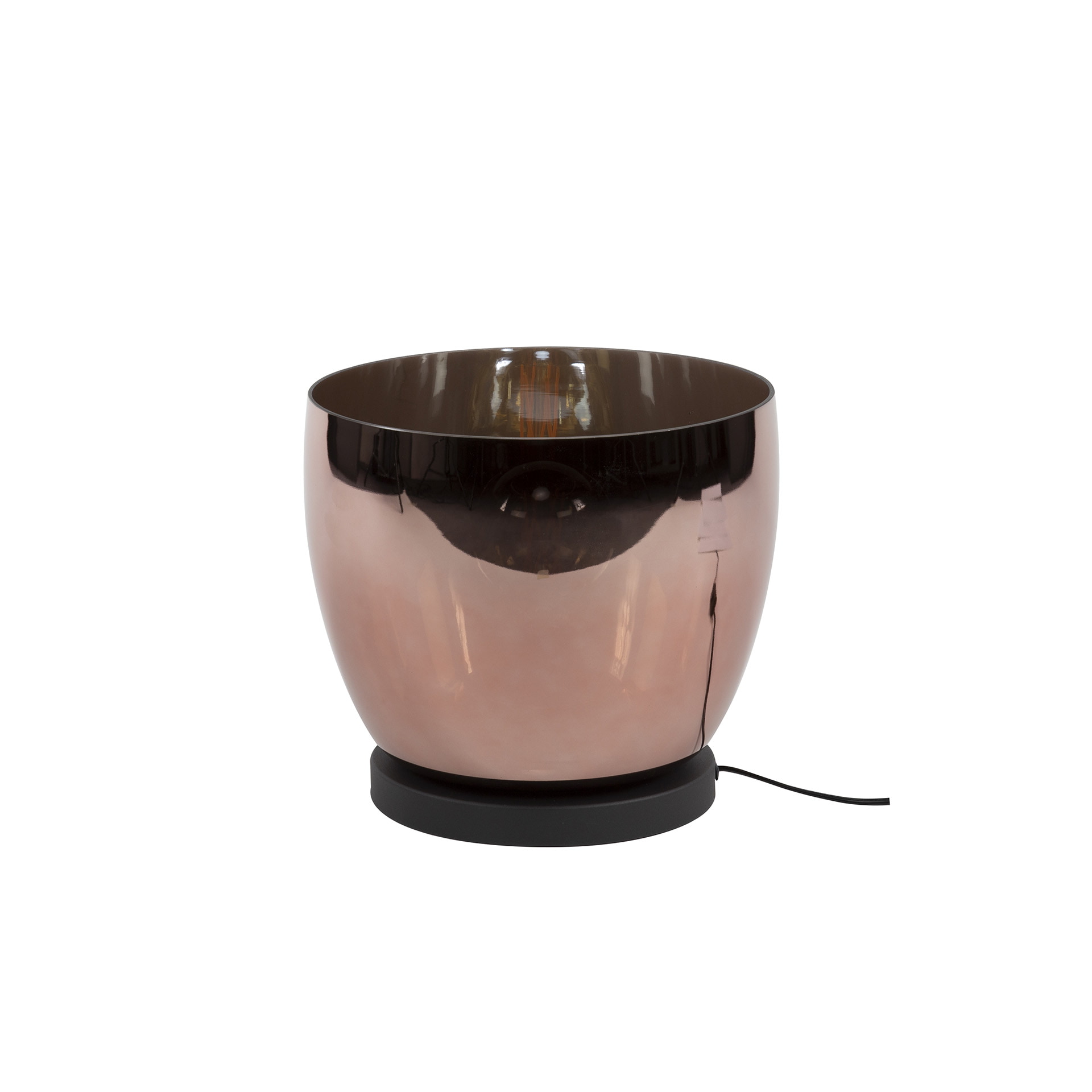 LifestyleFurn Vloerlamp/Tafellamp 'Mikado' Koper glas, 27cm hoog