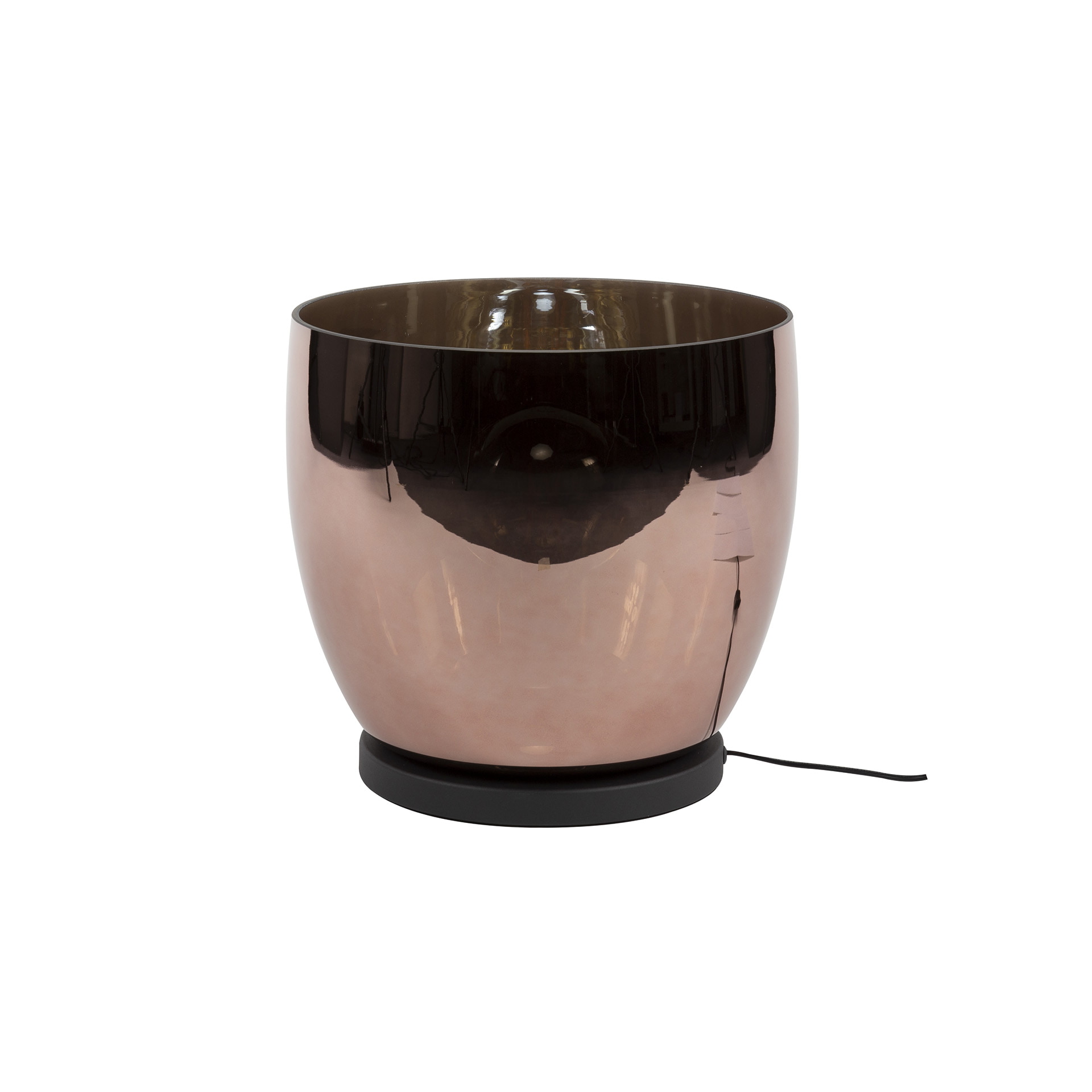 LifestyleFurn Vloerlamp/Tafellamp 'Mikado' Koper glas, 32cm hoog